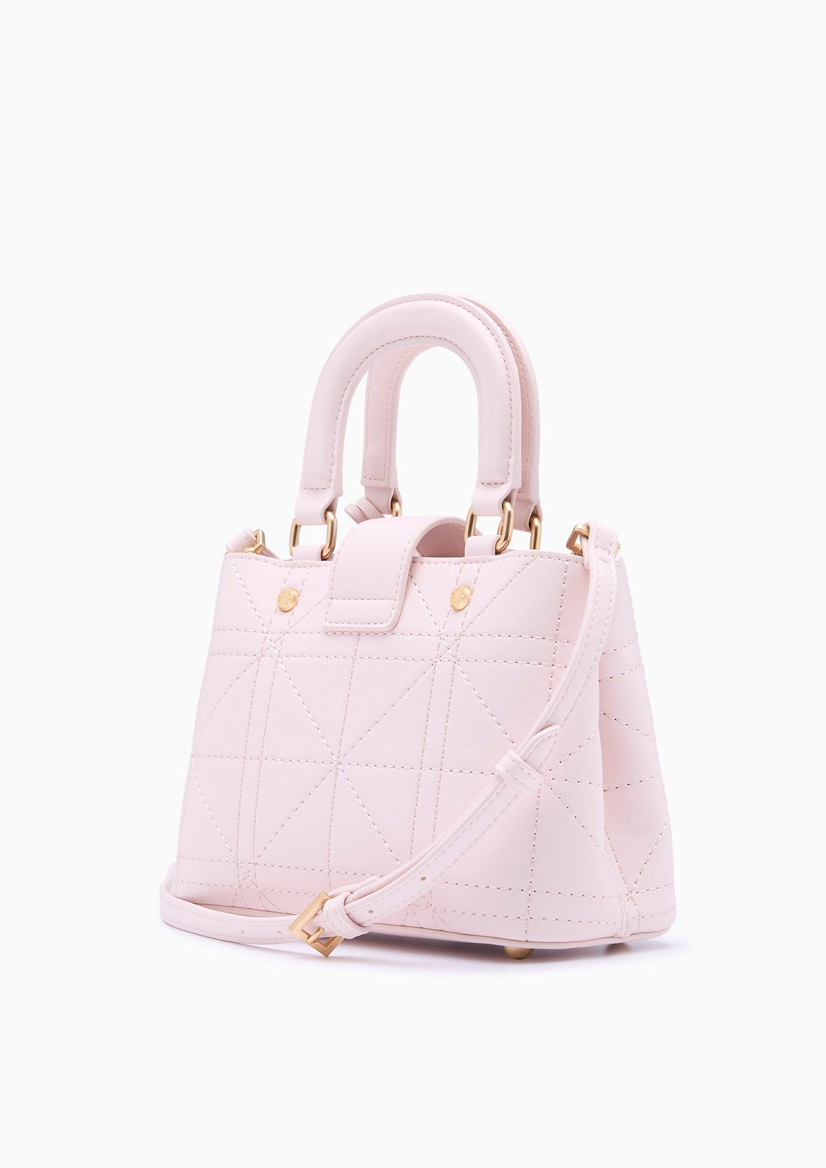 Re-Edit Athena Grid S Crossbody Bag - Light Pink