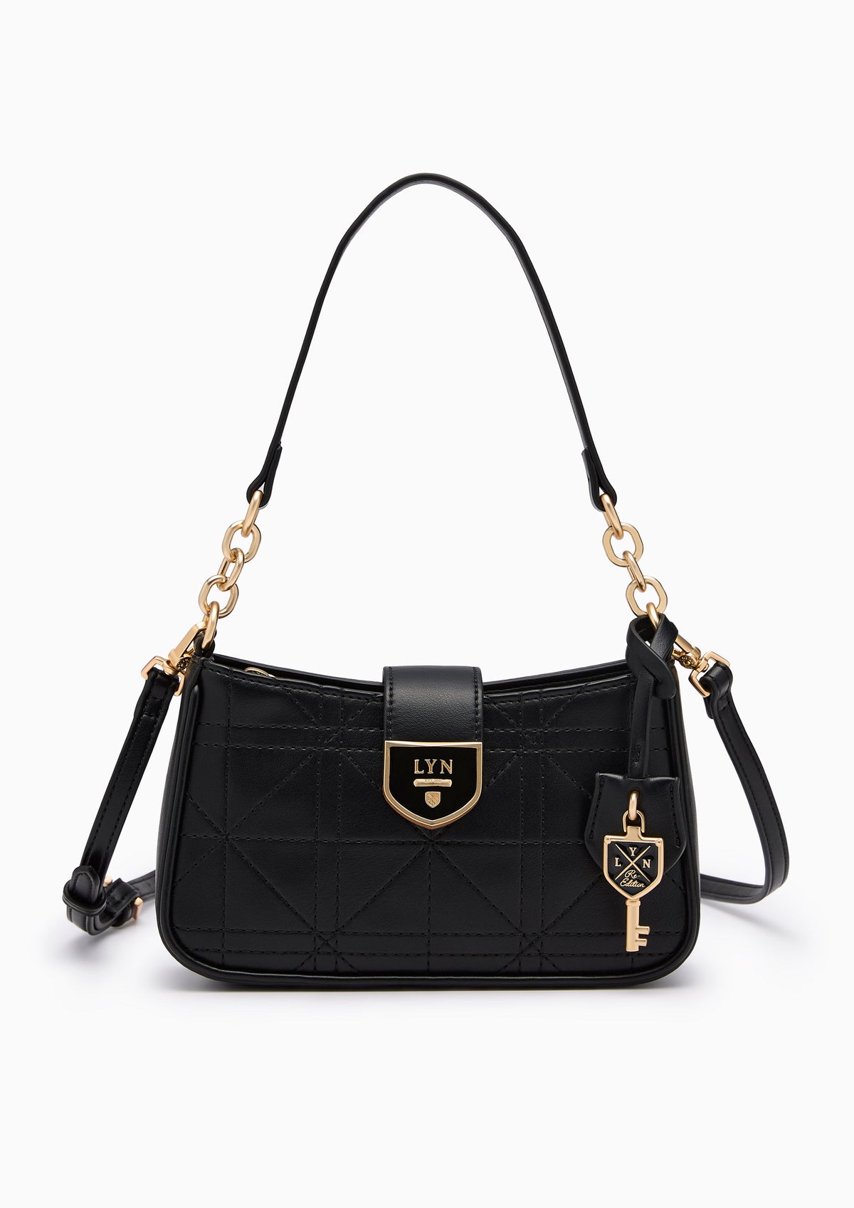 Re-Edit Athella Grid S Shoulder Bag - Black