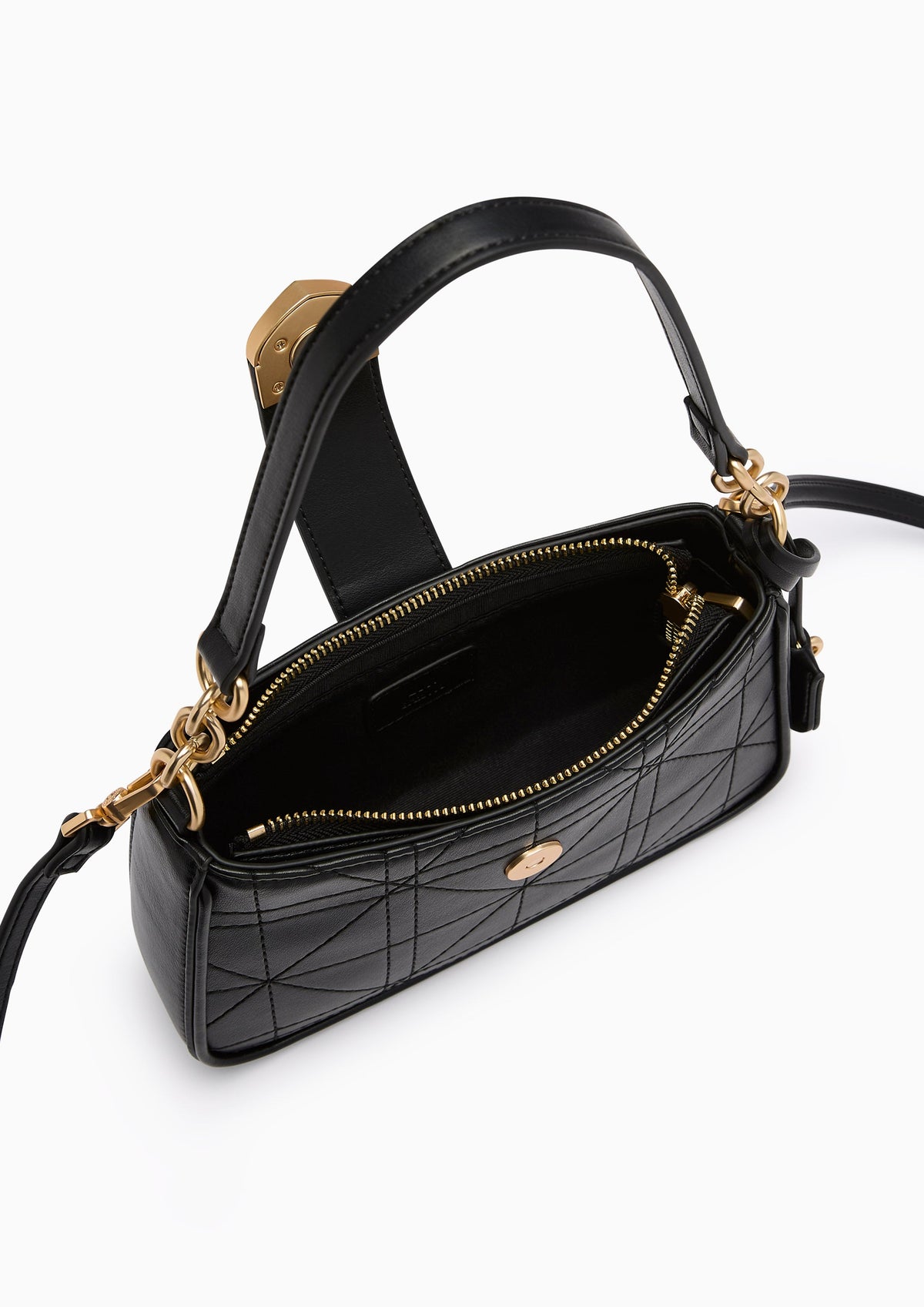Re-Edit Athella Grid S Shoulder Bag - Black