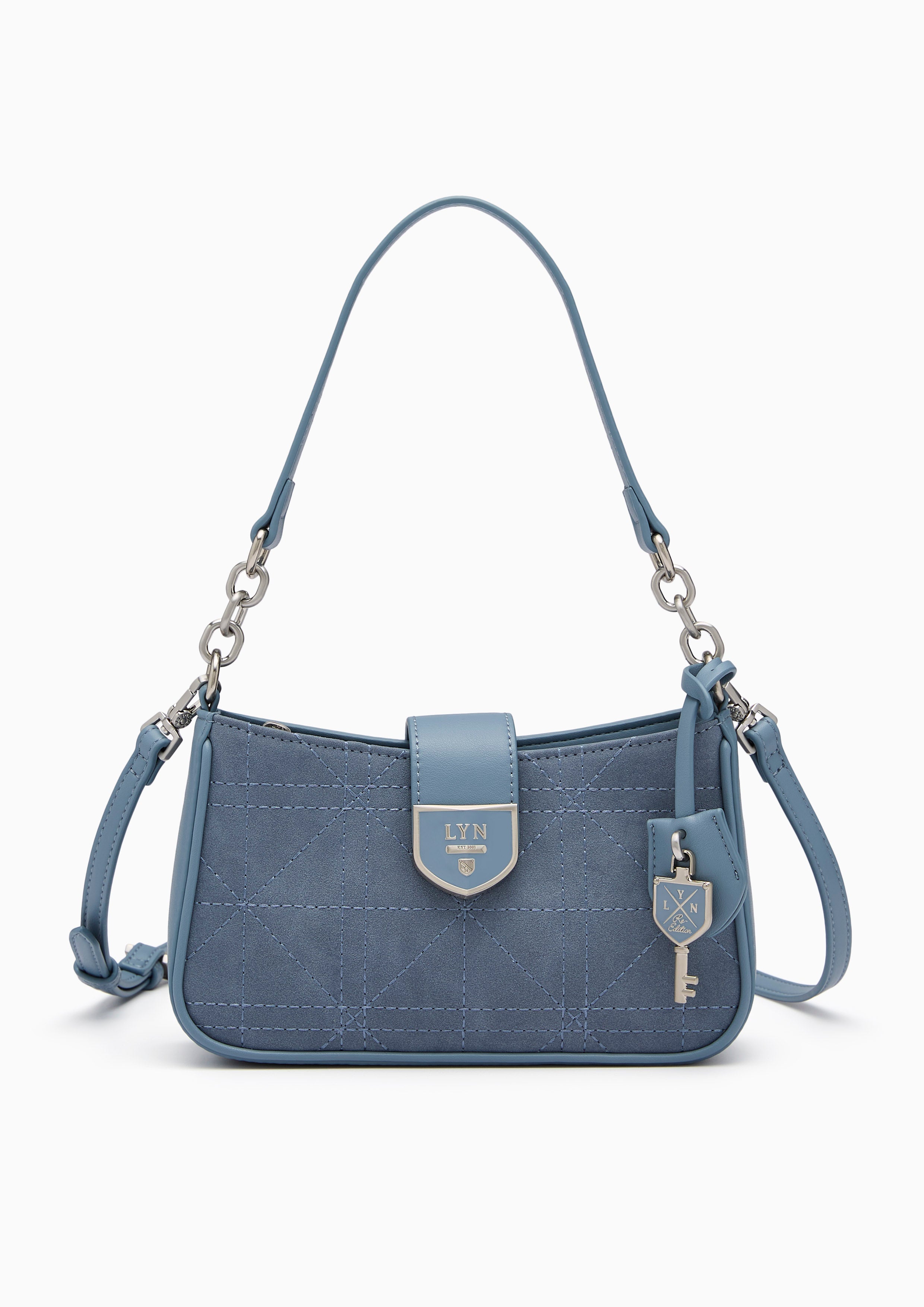 Re-Edit Athella Grid S Shoulder Bag - Blue