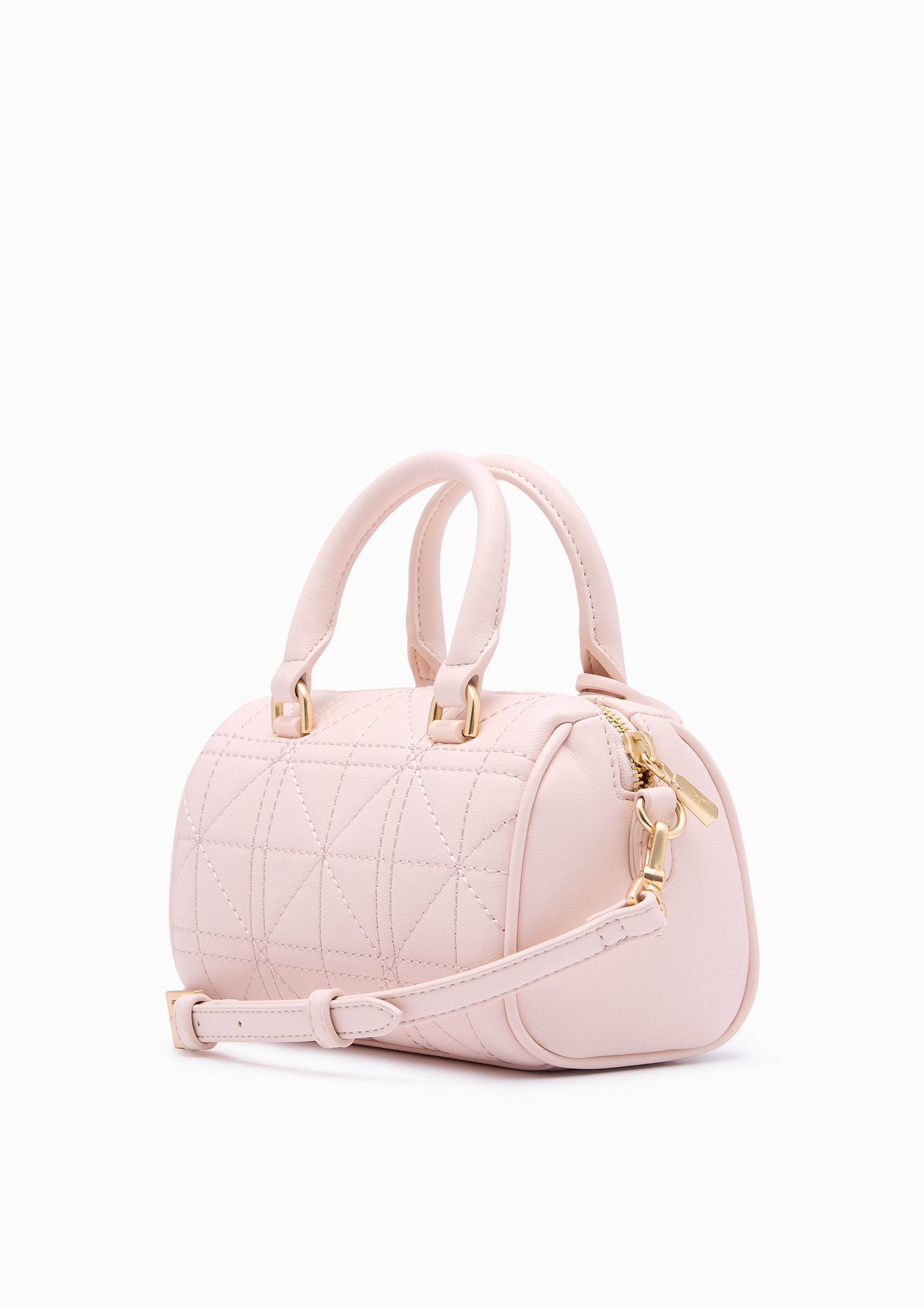 Re-Edit Burton Grid Duffle S Handbag - Light Pink