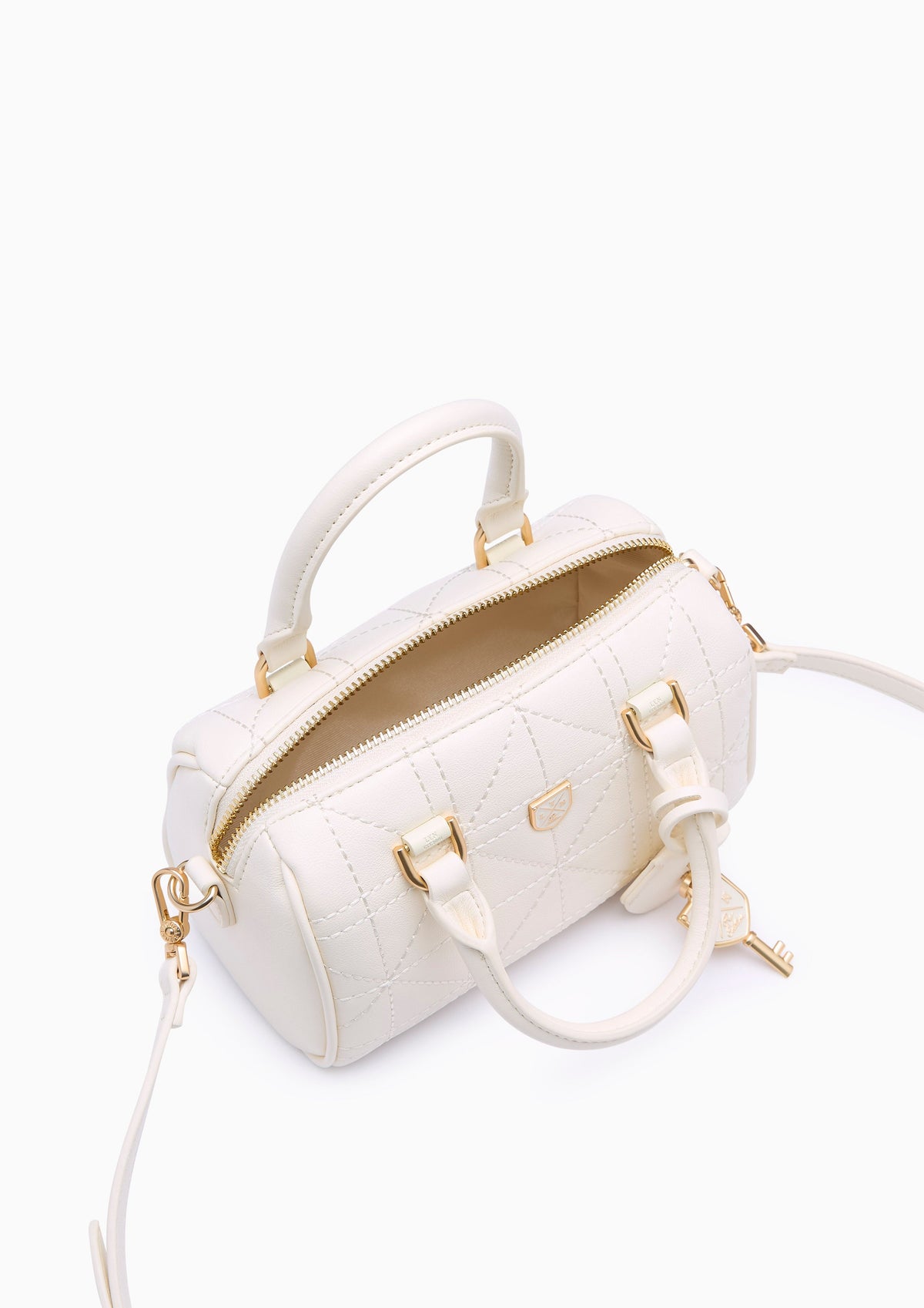 Re-Edit Burton Grid Duffle S Handbag - Ivory