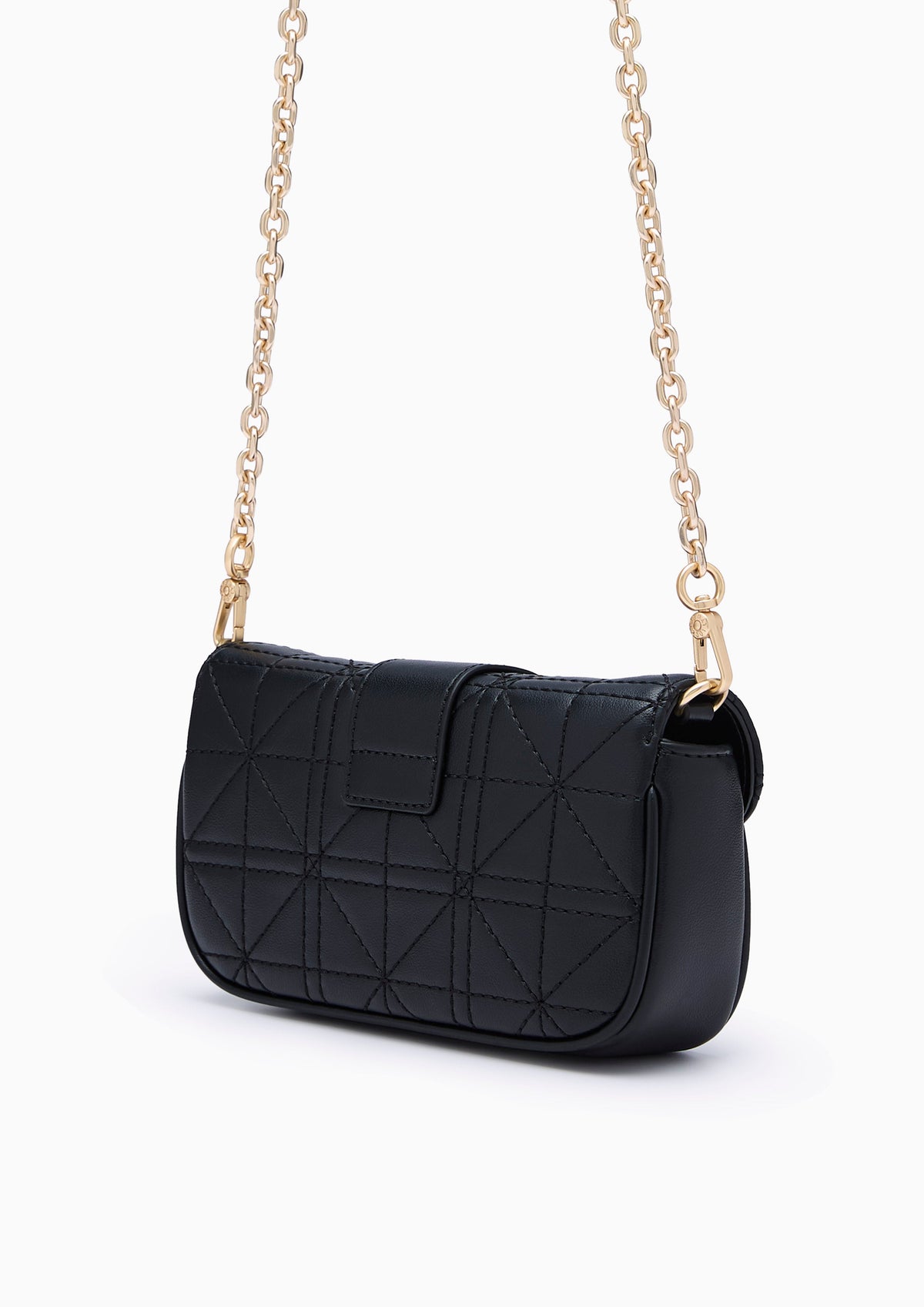 Re-Edit Acasia Grid Mini Crossbody Bag - Black