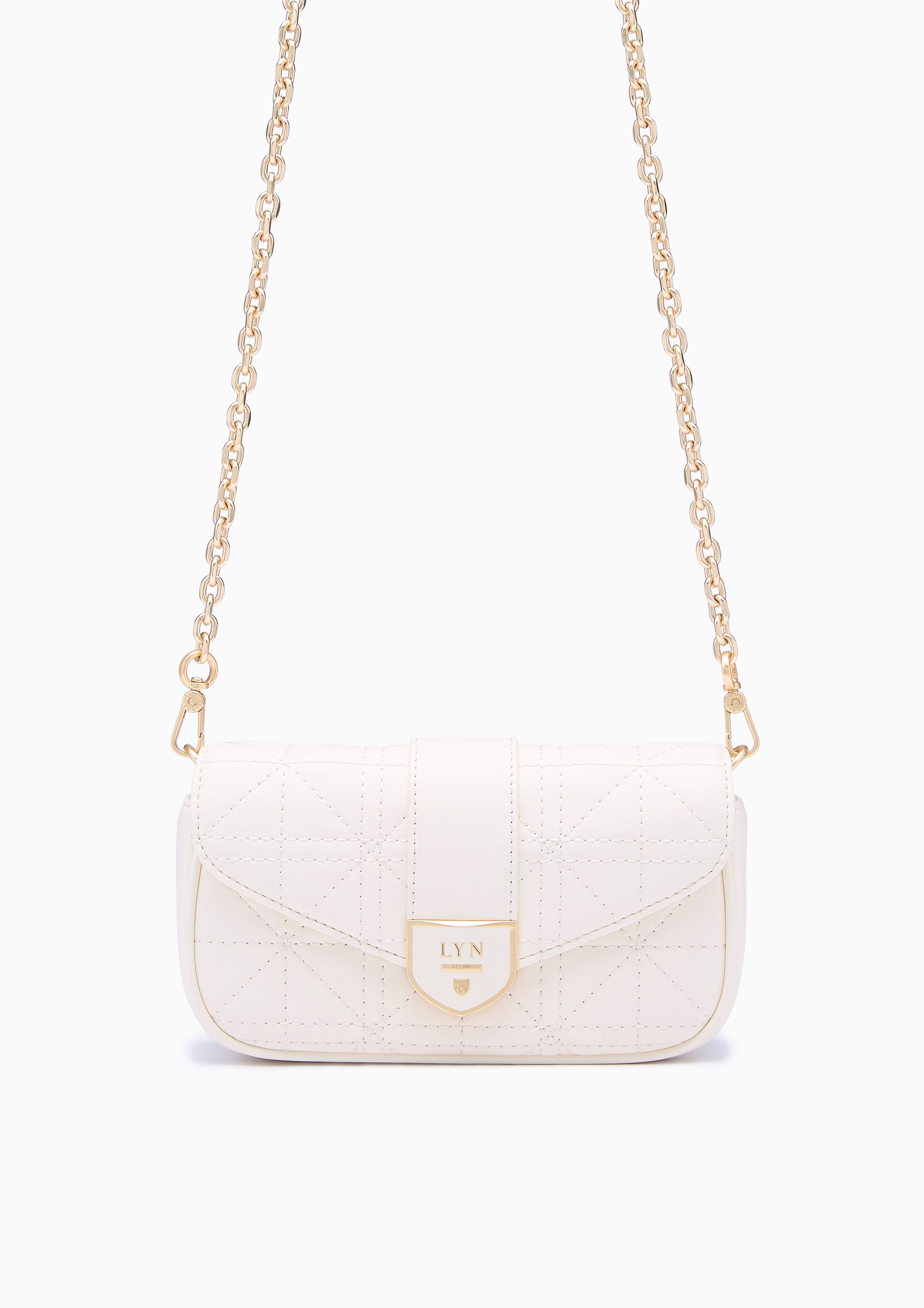 Re-Edit Acasia Grid Mini Crossbody Bag - Ivory