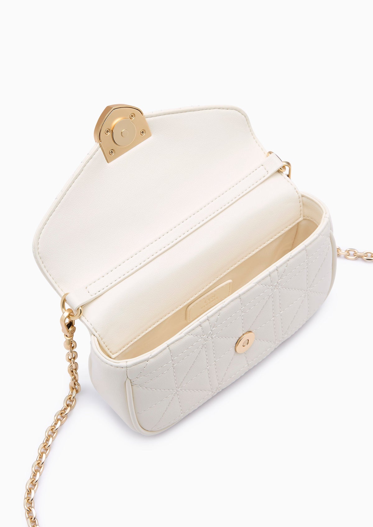 Re-Edit Acasia Grid Mini Crossbody Bag - Ivory