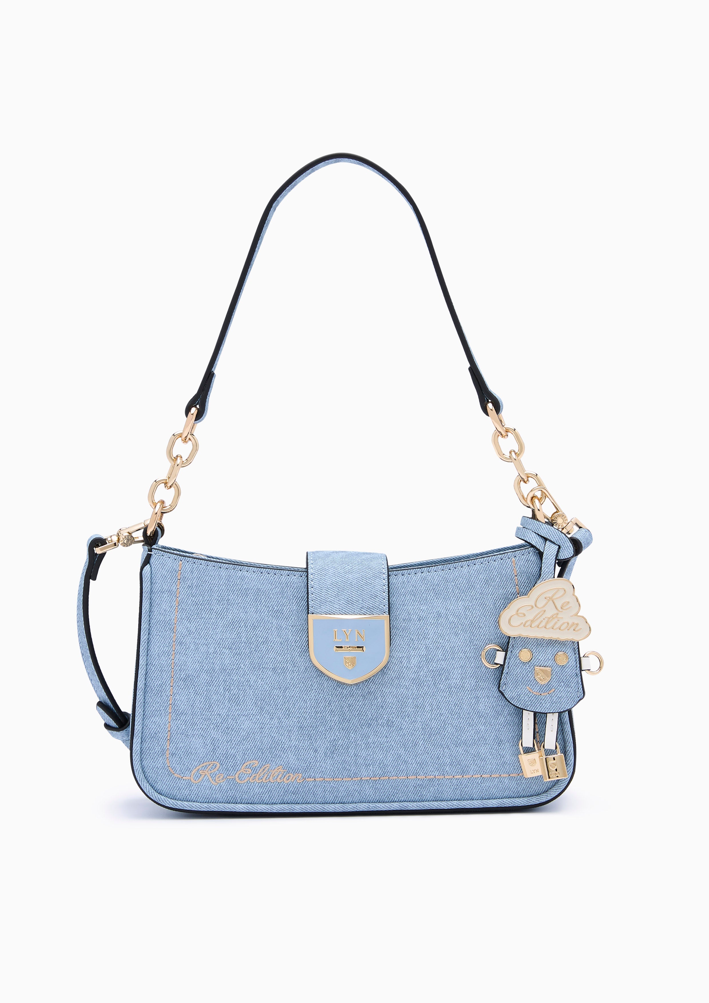 Re-Ed Lynna Athella Denim S Shoulder Bag - Blue Variation 2