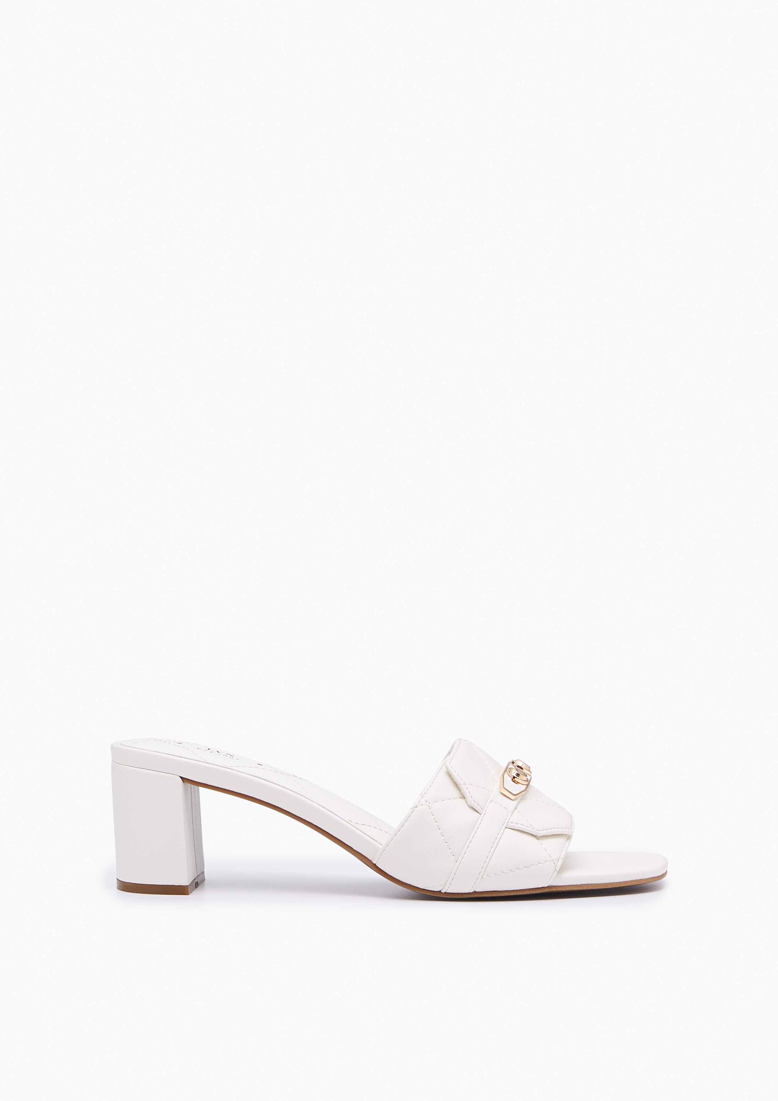 Master Mid Quilt Flats And Sandals - Ivory