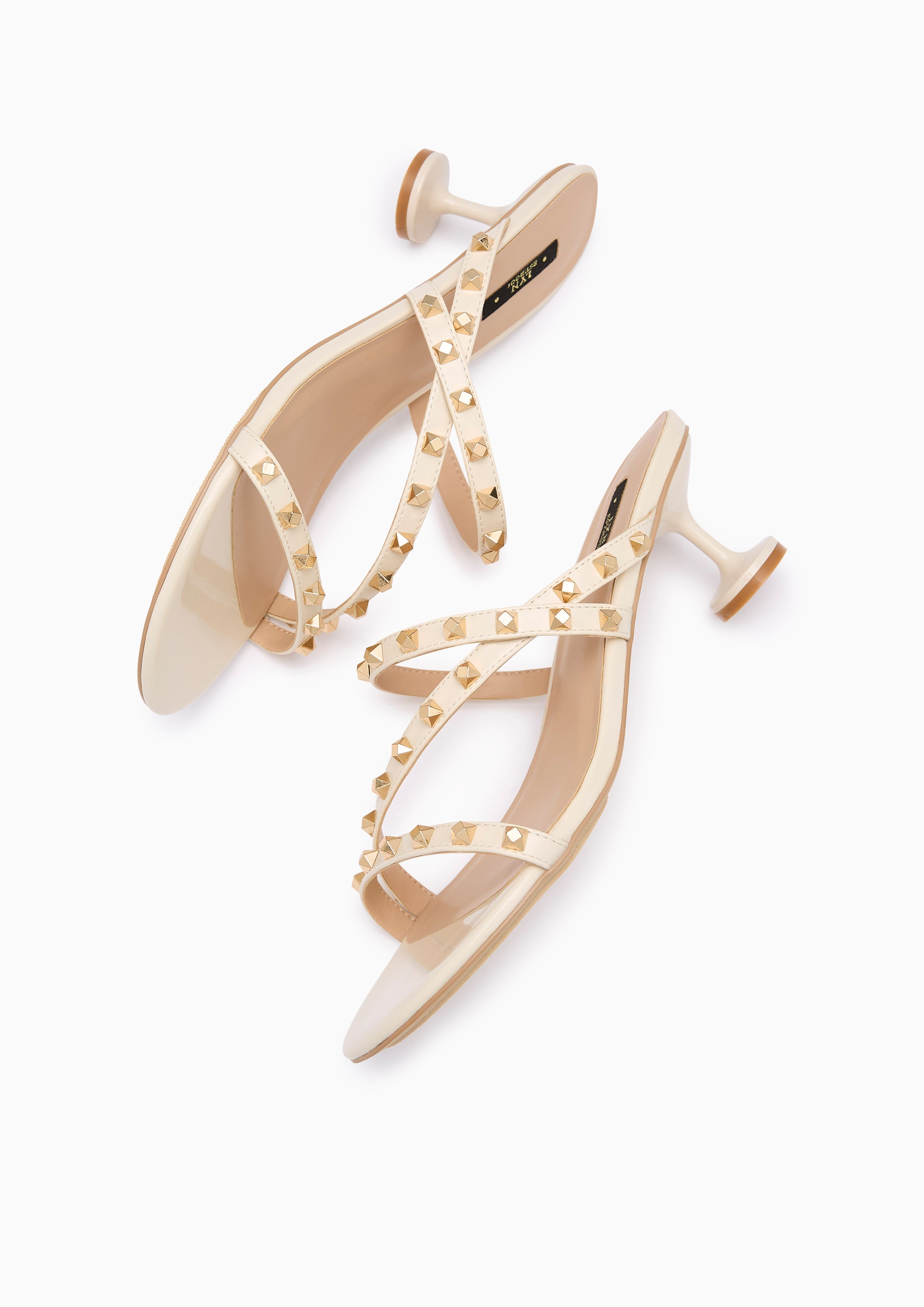 Linda Cross Flats And Sandals - Ivory