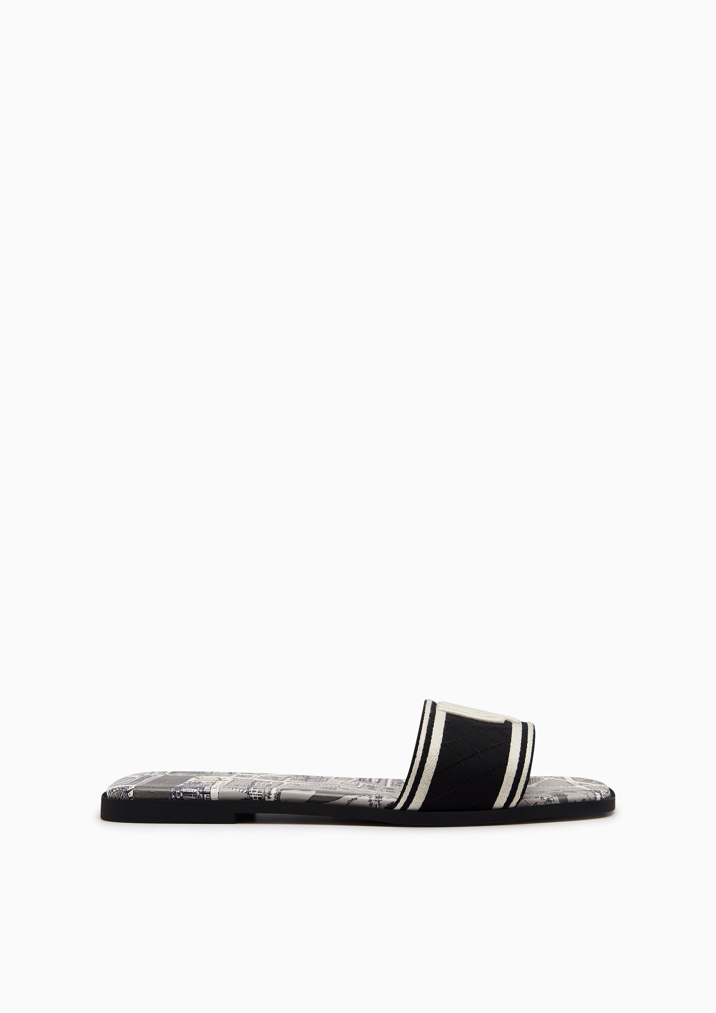 Maiden Map Flat Infinite Flats And Sandals - Black