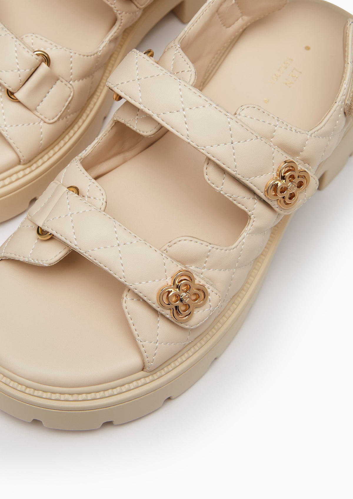 Lexi Slingback Platform Flats And Sandals - Ivory