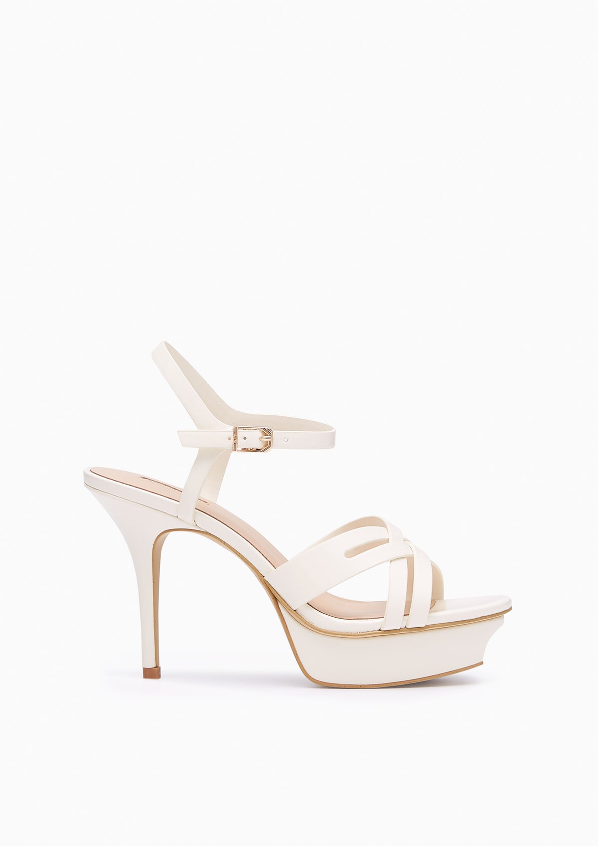Criss Cross Hi Heels - Ivory