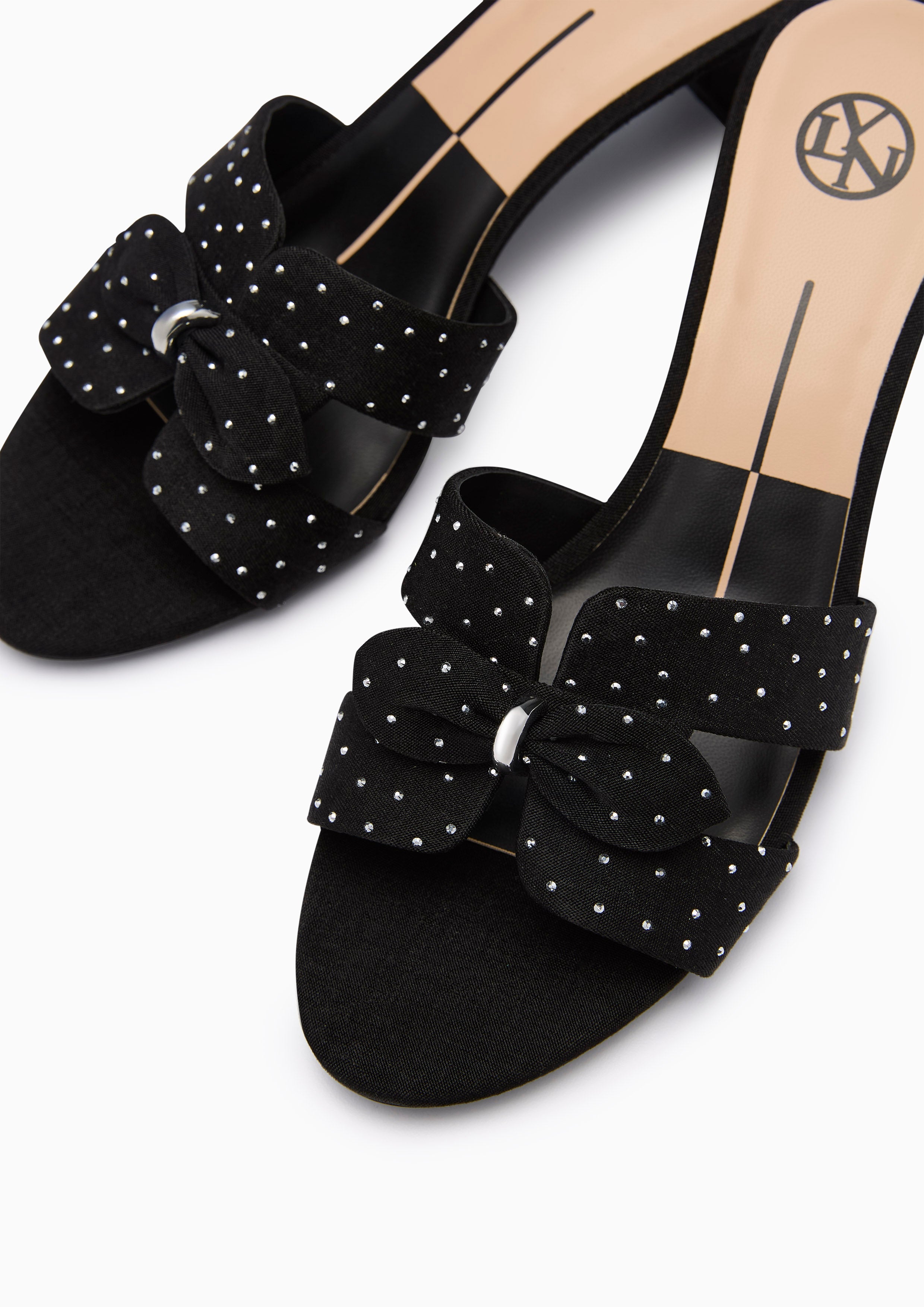 Hey Bow Mid Flats And Sandals - Black Variation 2