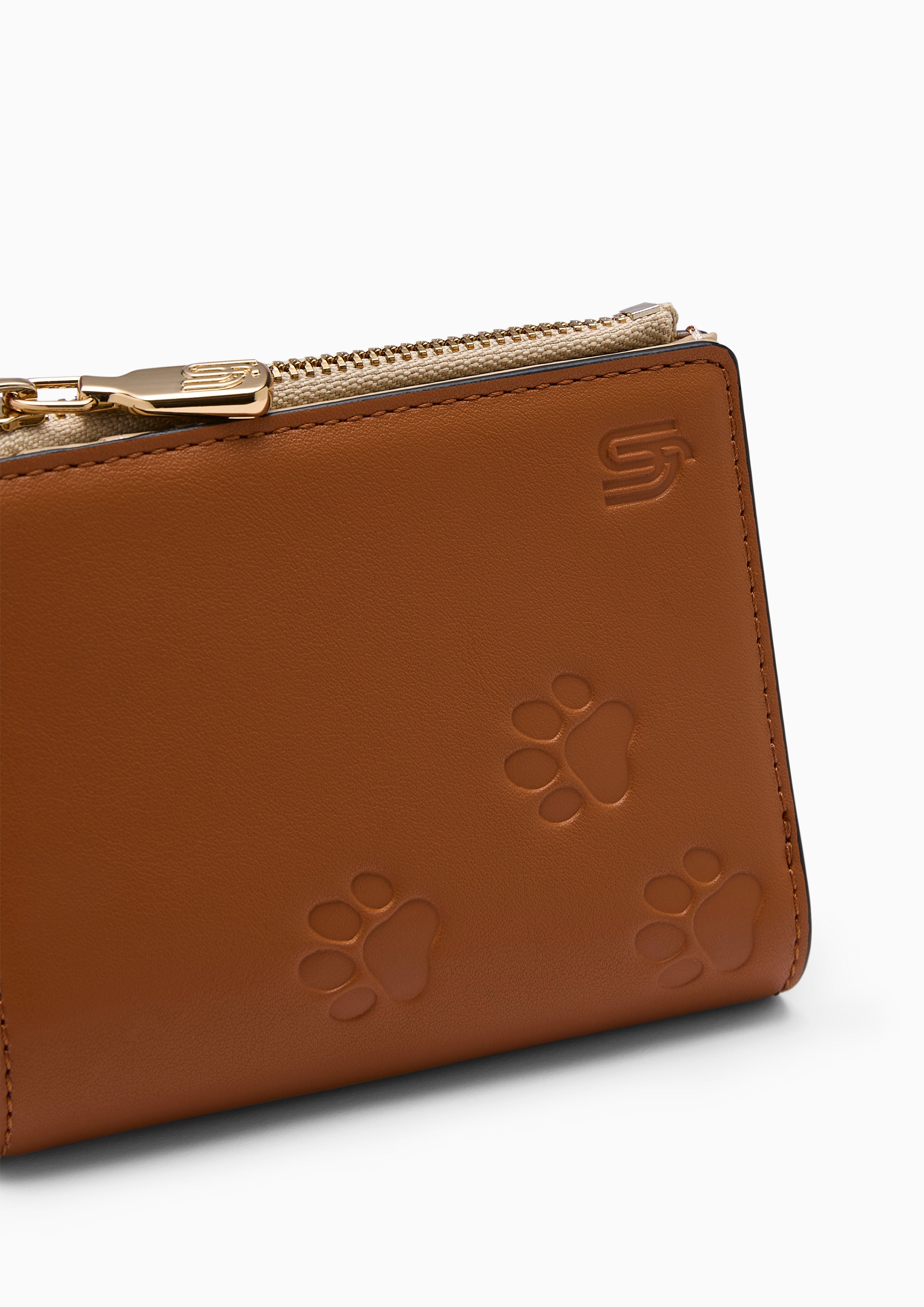 Amitie Infinite Paws Short Wallet - Tan