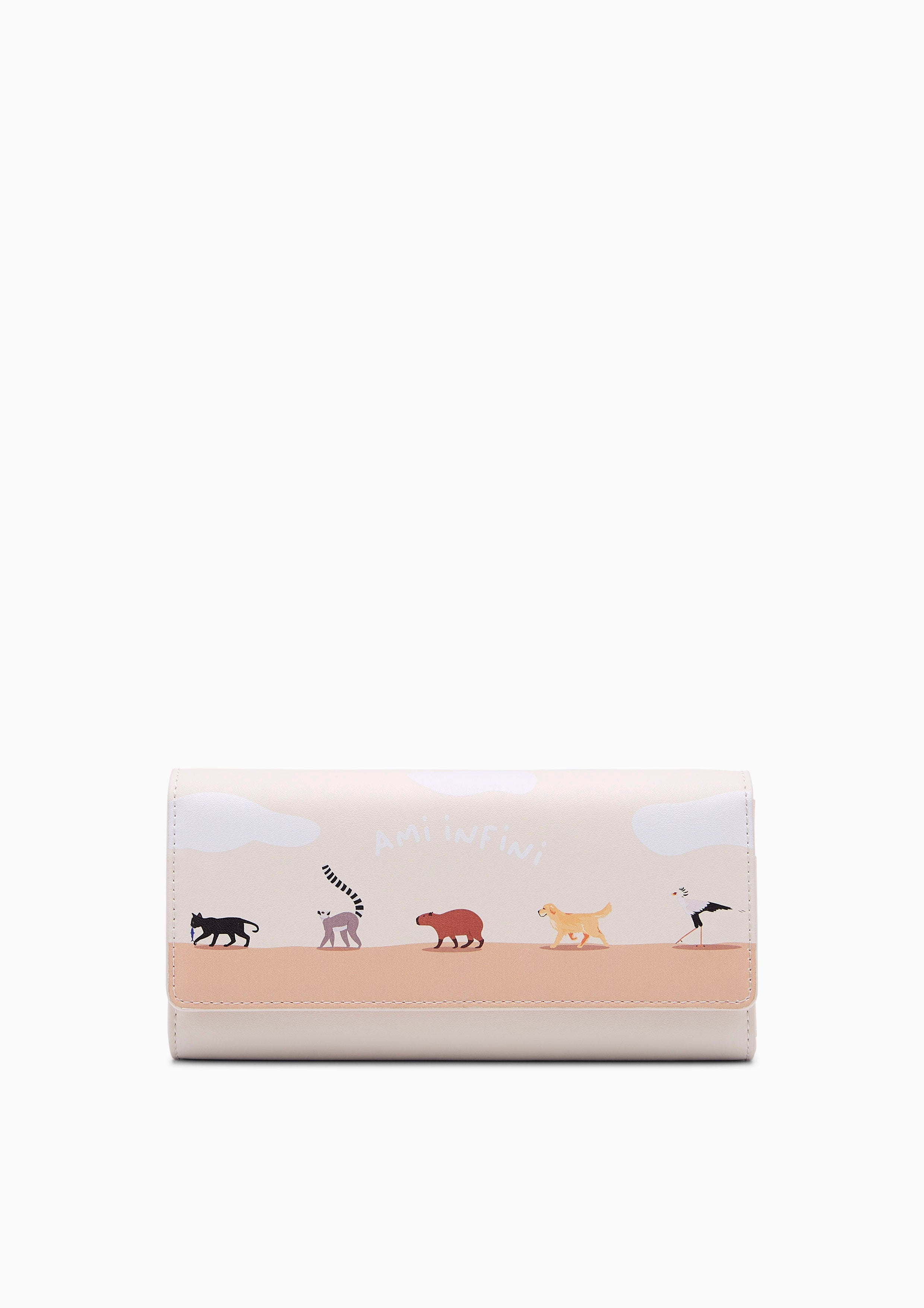 Amitie Infinite Long Wallet - Printed Ivory