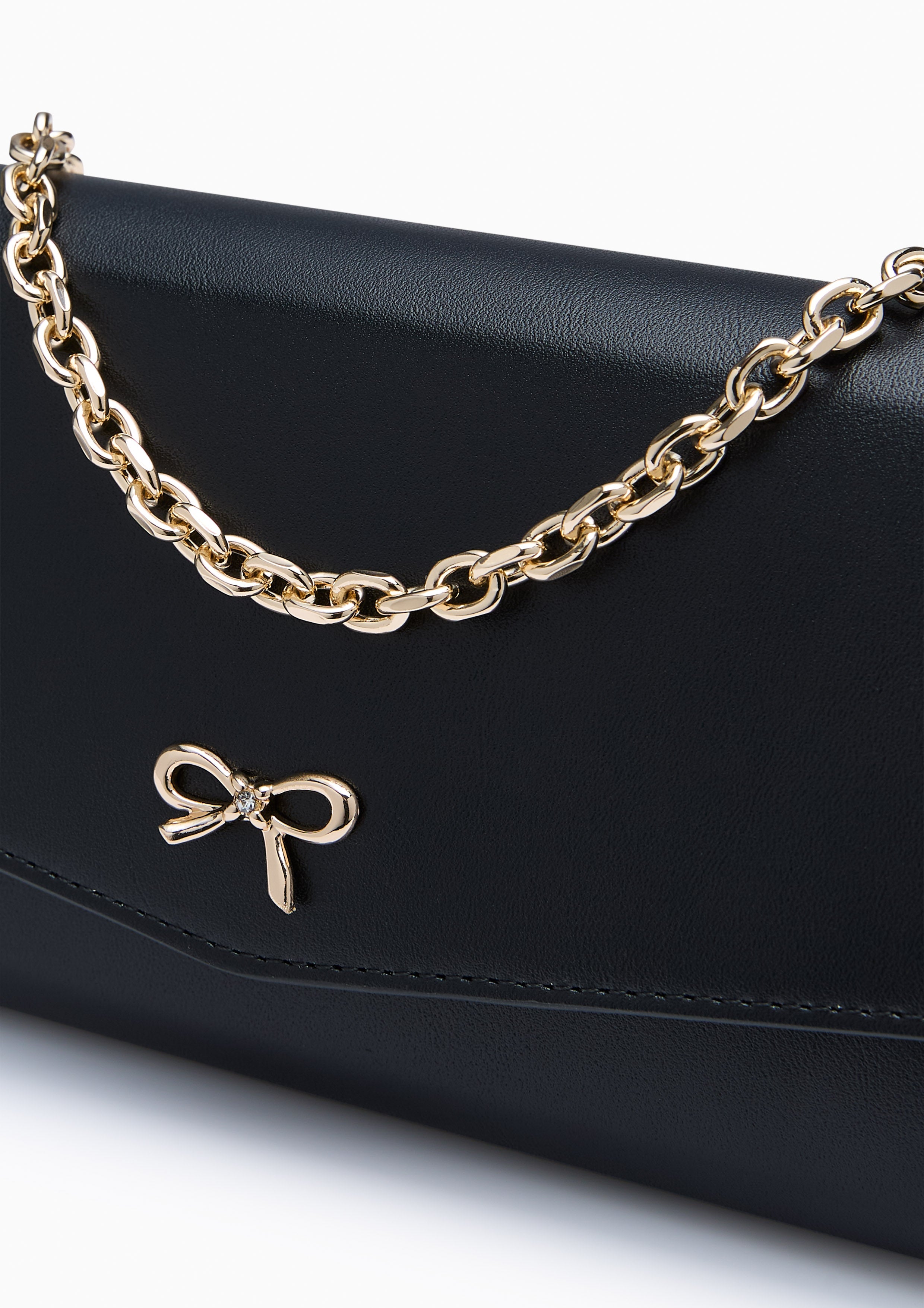 Madelynn Long Wallet On Chain - Black