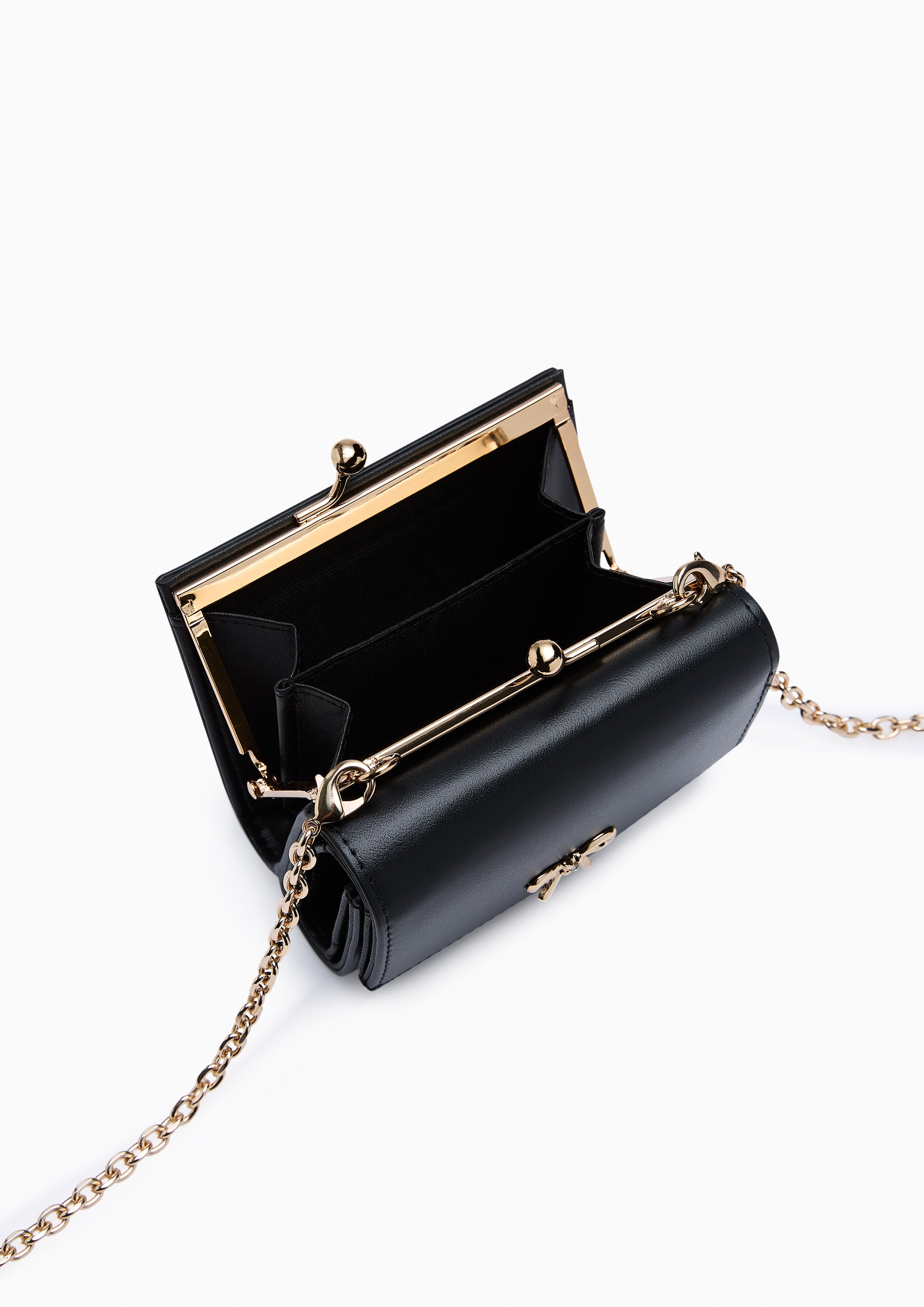 Madelynn Short Wallet On Chain - Black