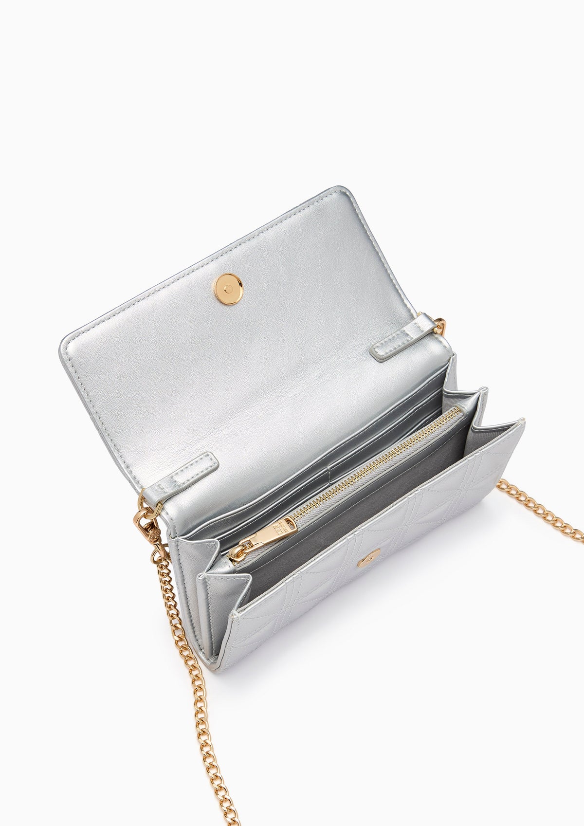 A-Ra Long Wallets On Chain - Silver