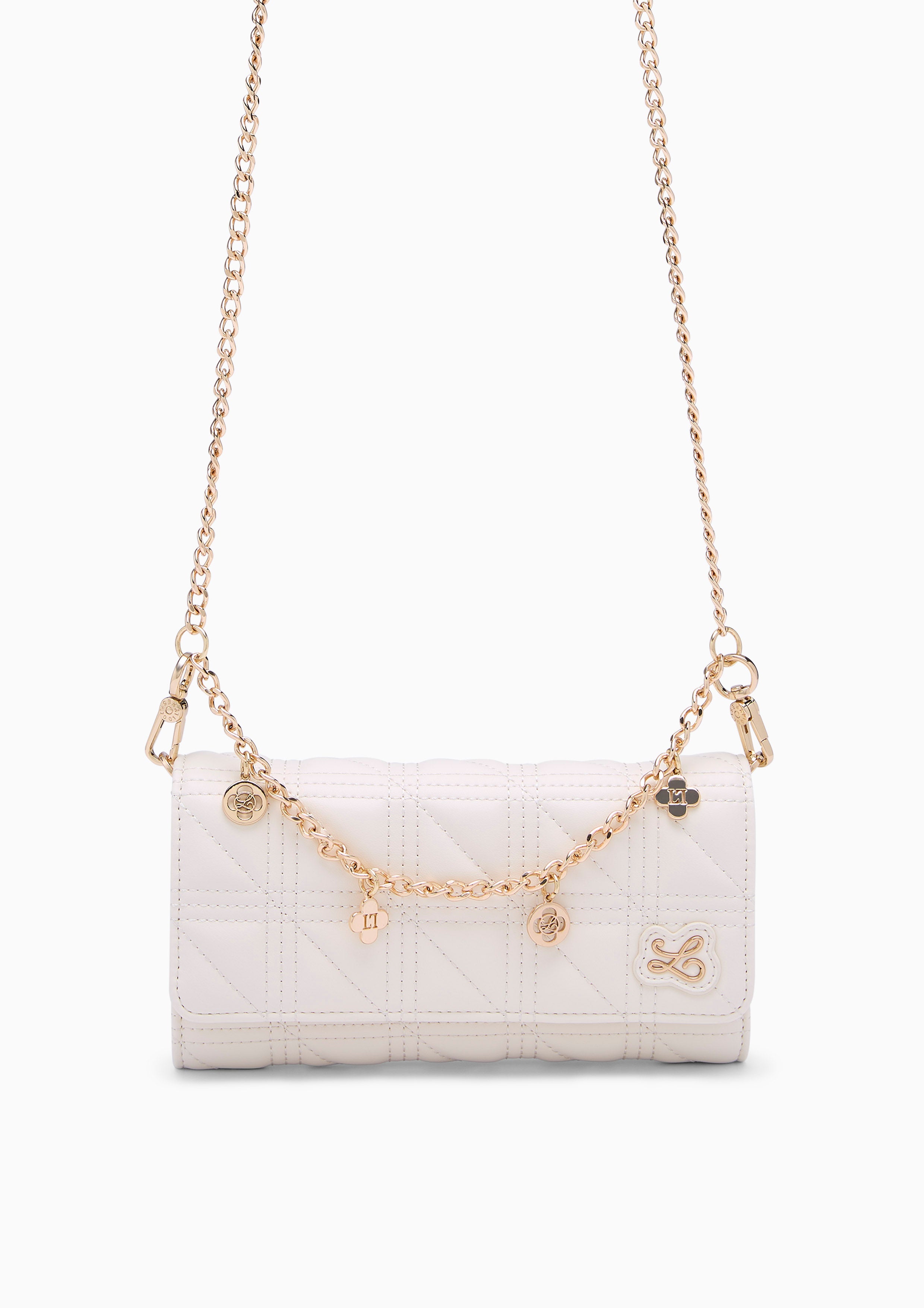 A-Ra Long Wallet On Chain - Ivory