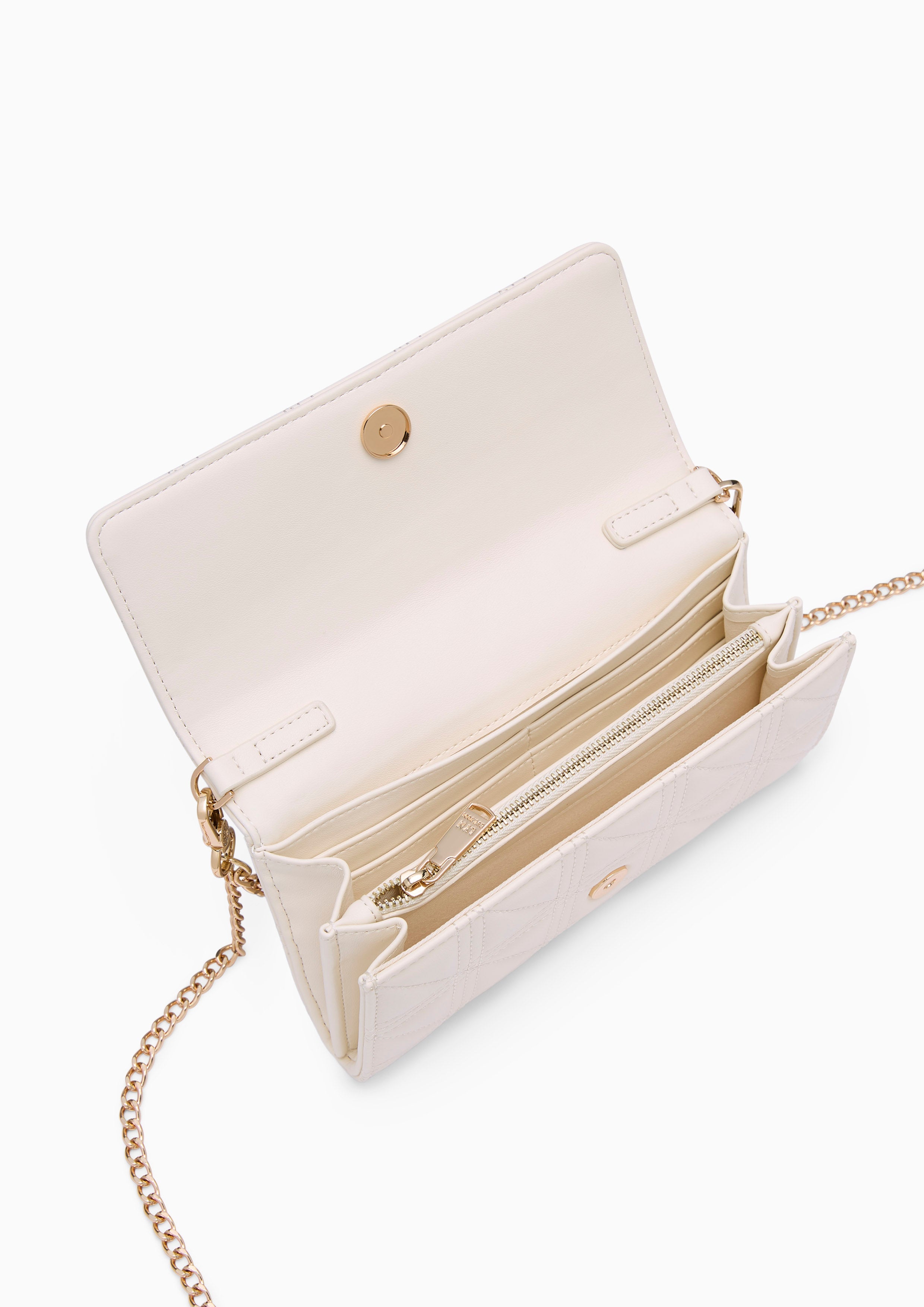 A-Ra Long Wallet On Chain - Ivory