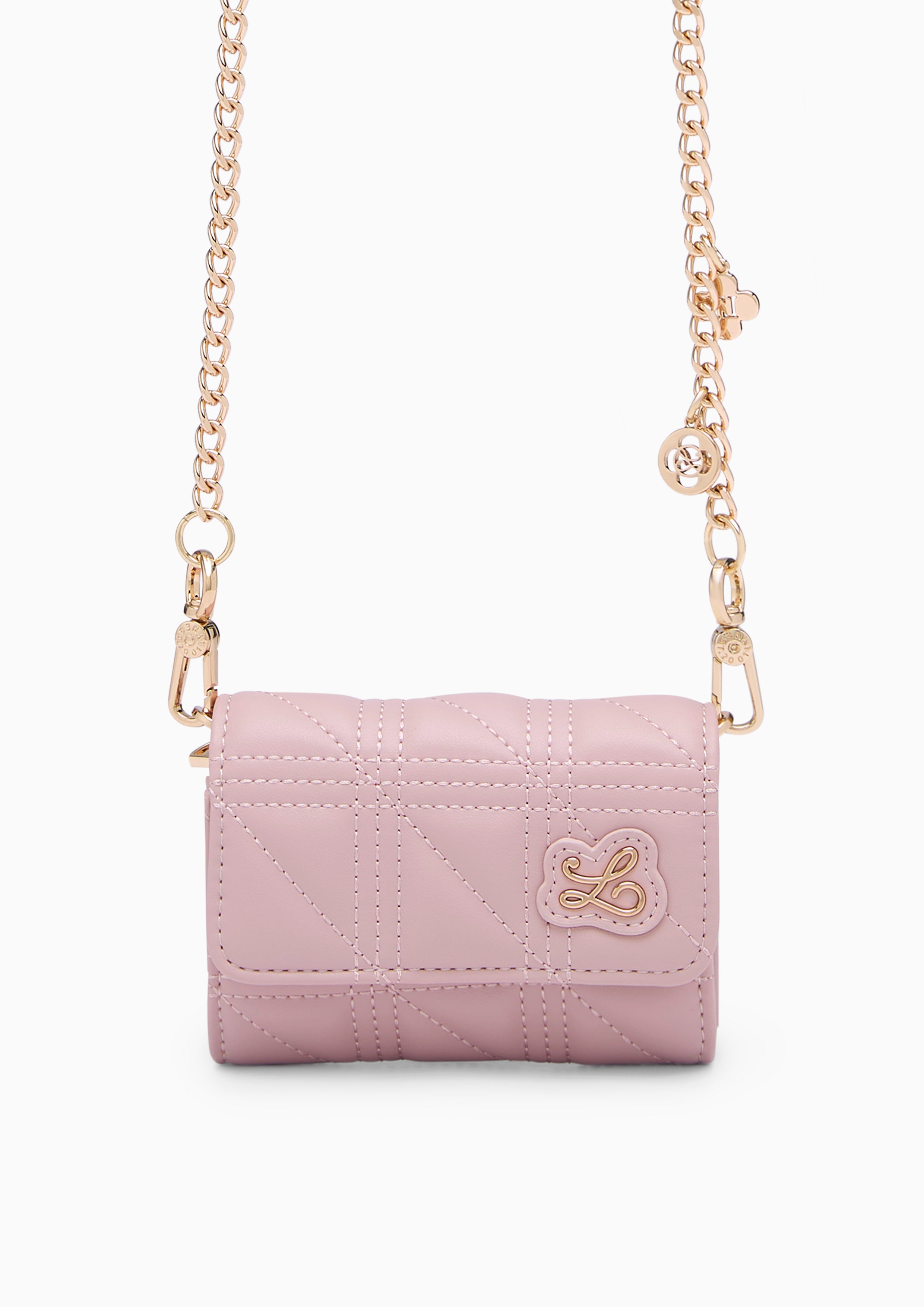 A-Ra Short Wallet On Chain - Light Pink