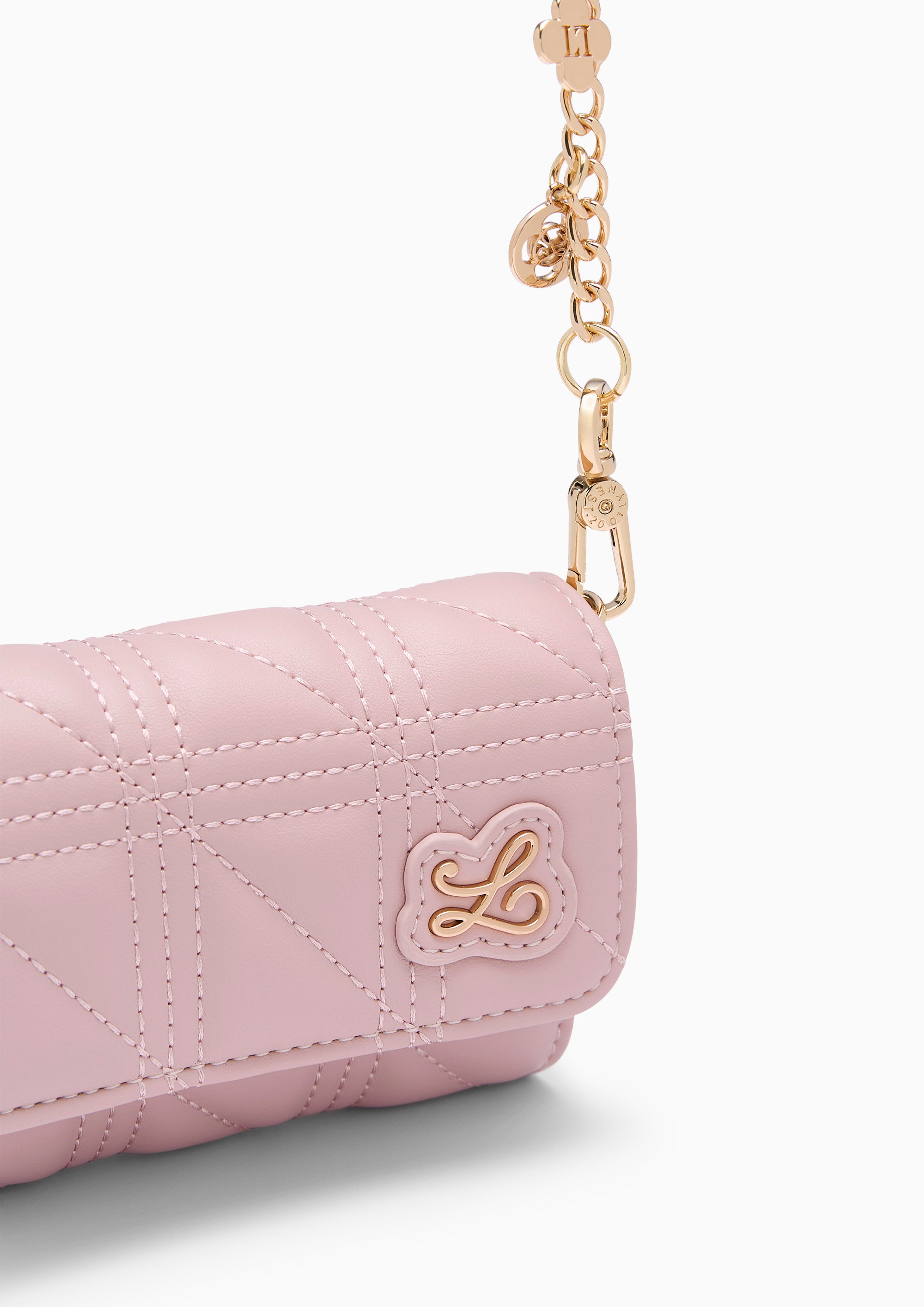 A-Ra Short Wallet On Chain - Light Pink