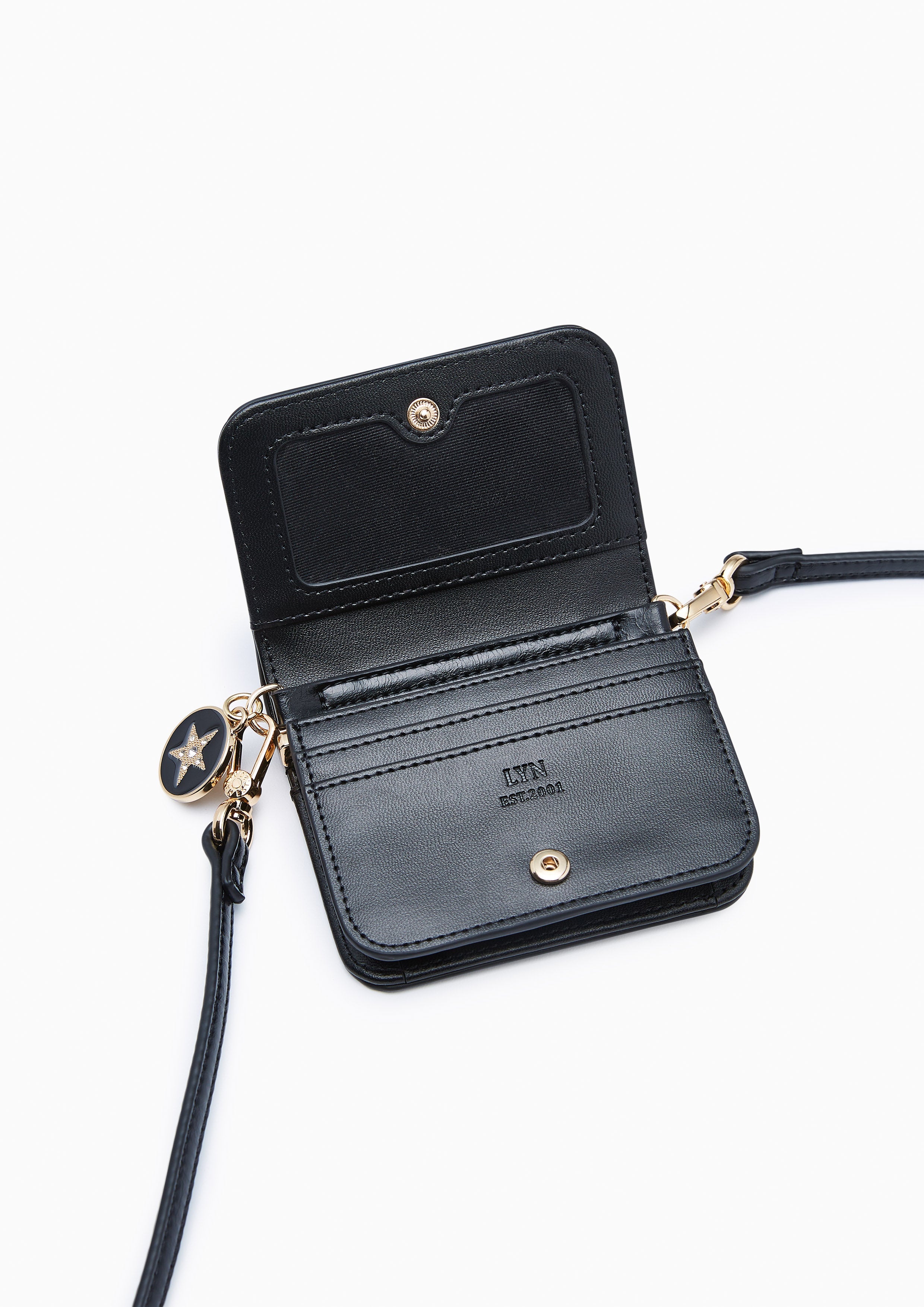 Milly Short Wallet On Chain - Black
