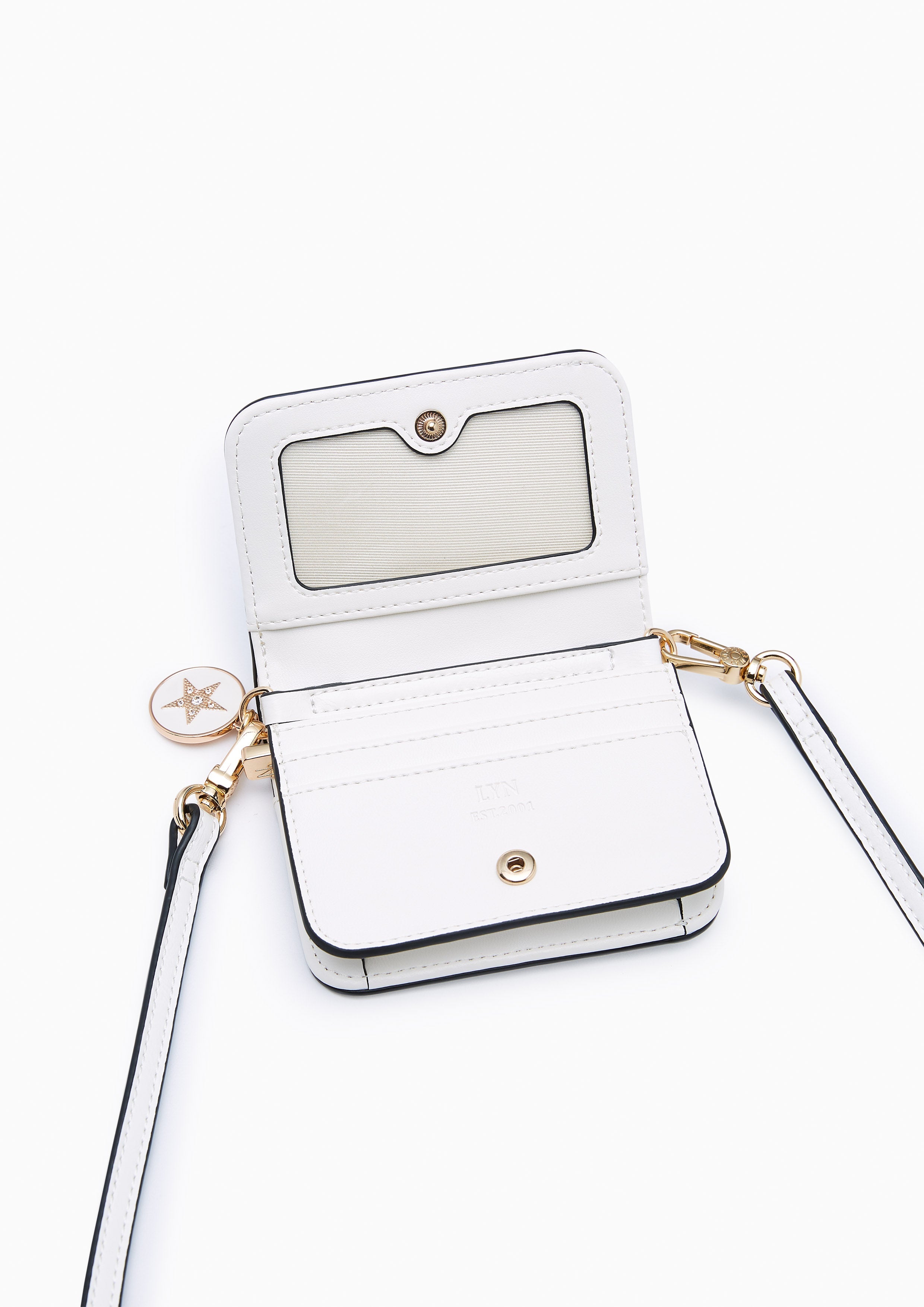Milly Short Wallet On Chain - Off-White