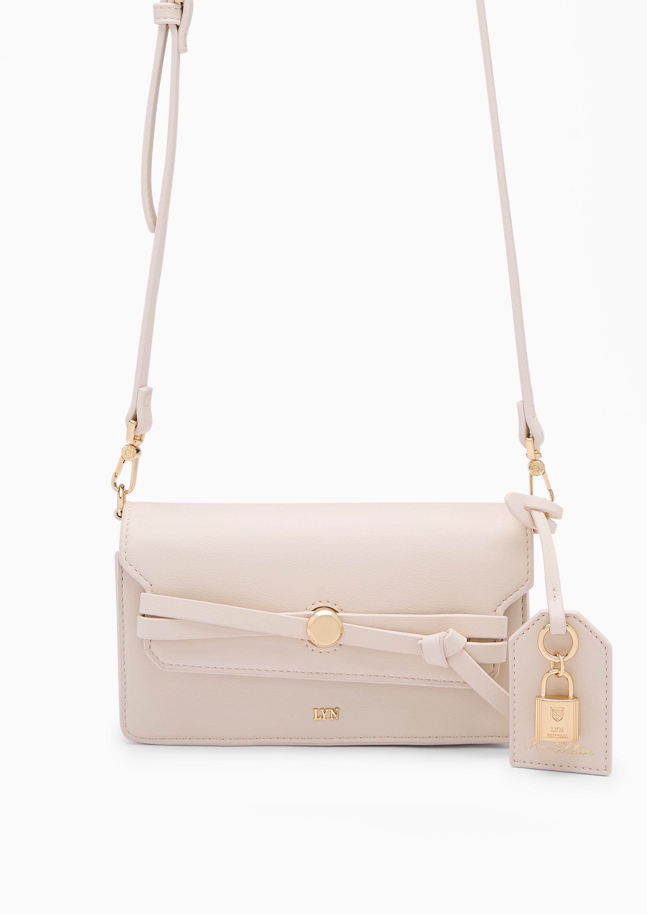 Anderson Solace Long Wallet On Chain - Light Beige
