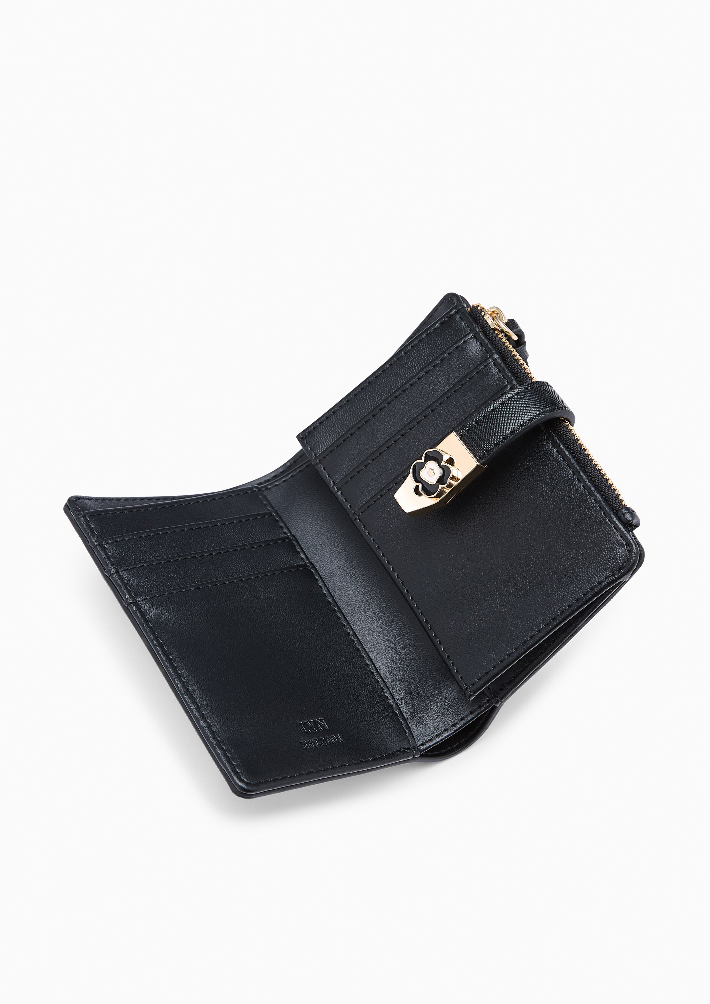 Poppy Card Short Wallets - Black