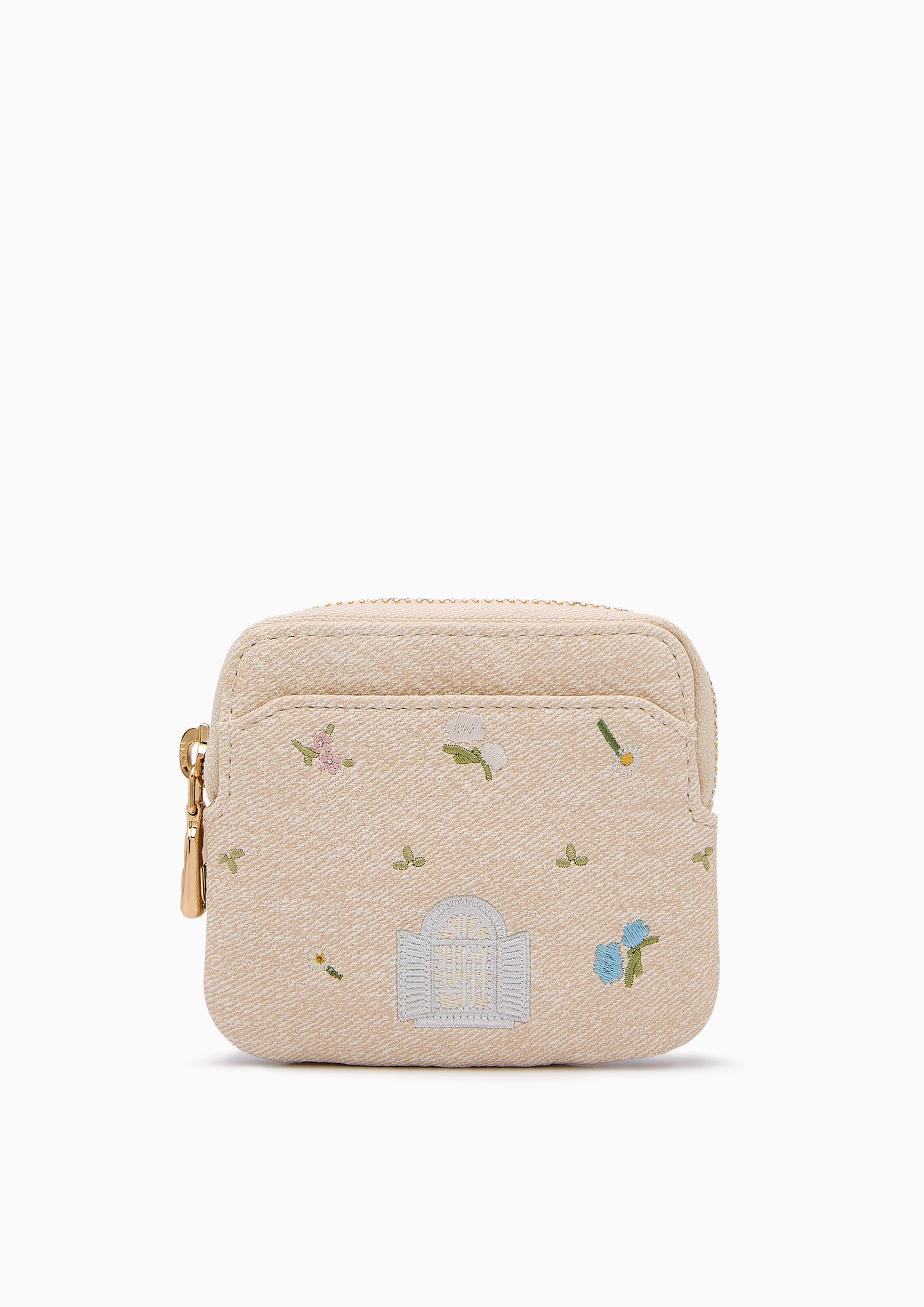 Eloise Zip Wallet Short Wallet - Light Beige
