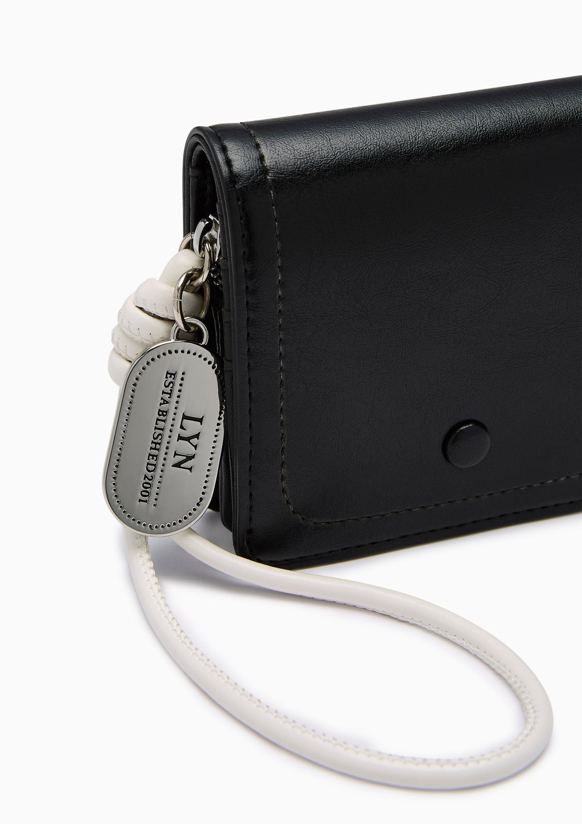 Re-Edit Manifest Q Semi Long Long Wallet- Black