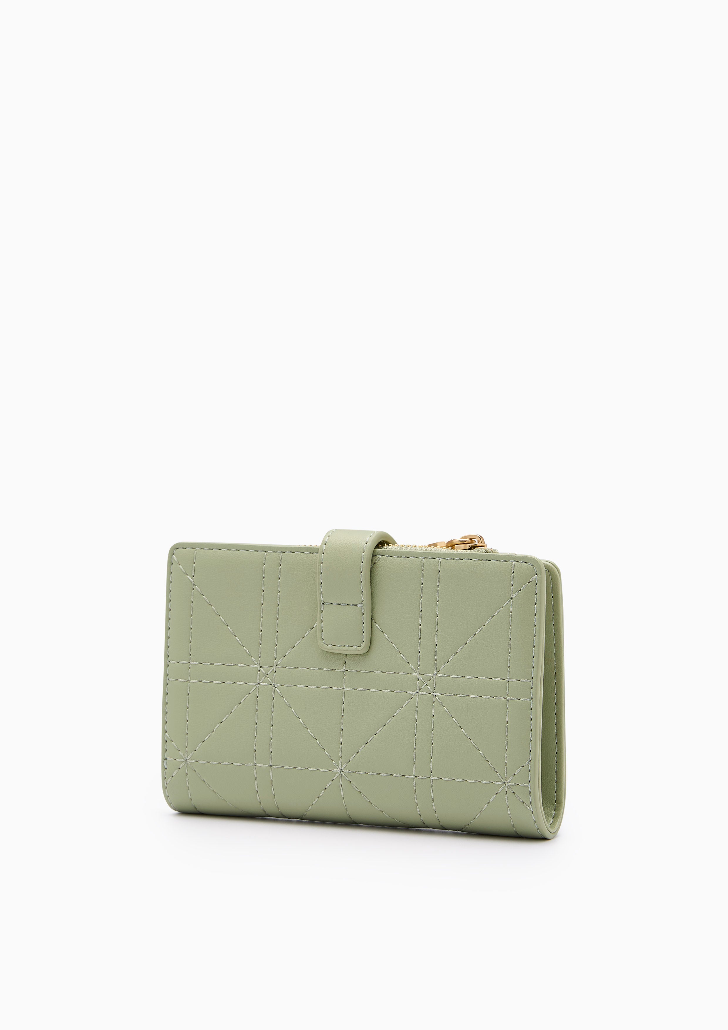 Re-Edit Grid Semi Wallet - Light Green