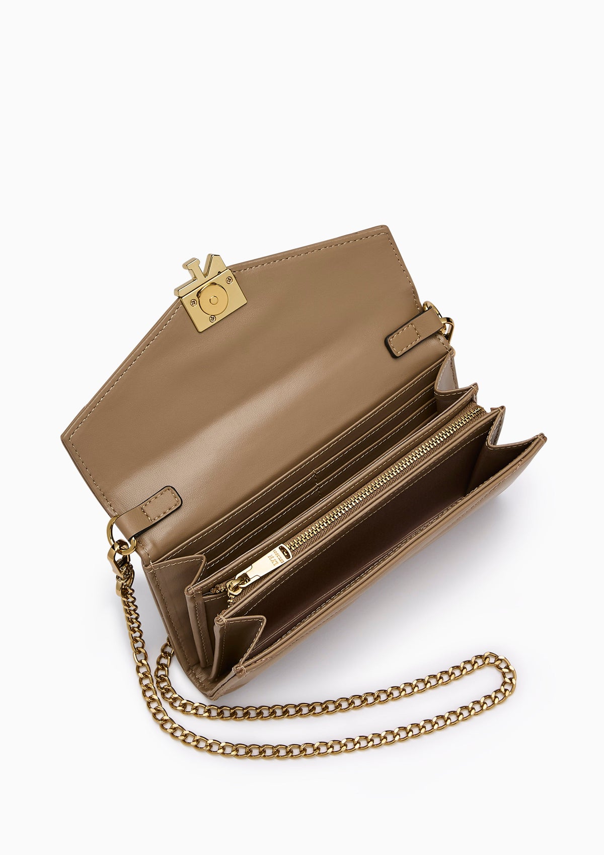 Arana Long Wallet On Chain - Brown