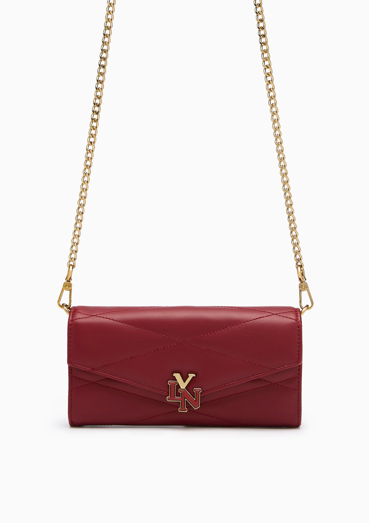Arana Long Wallet On Chain - Dark Red