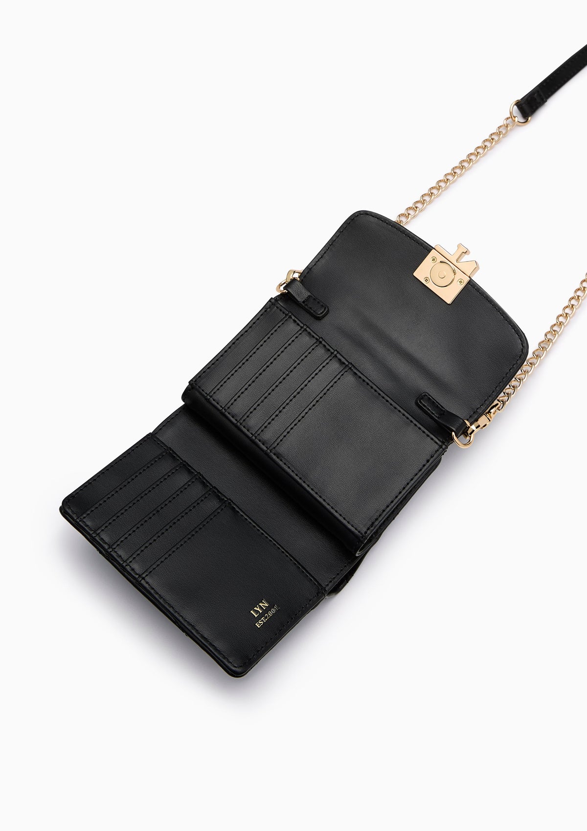 Arana Short Wallet On Chain - Black
