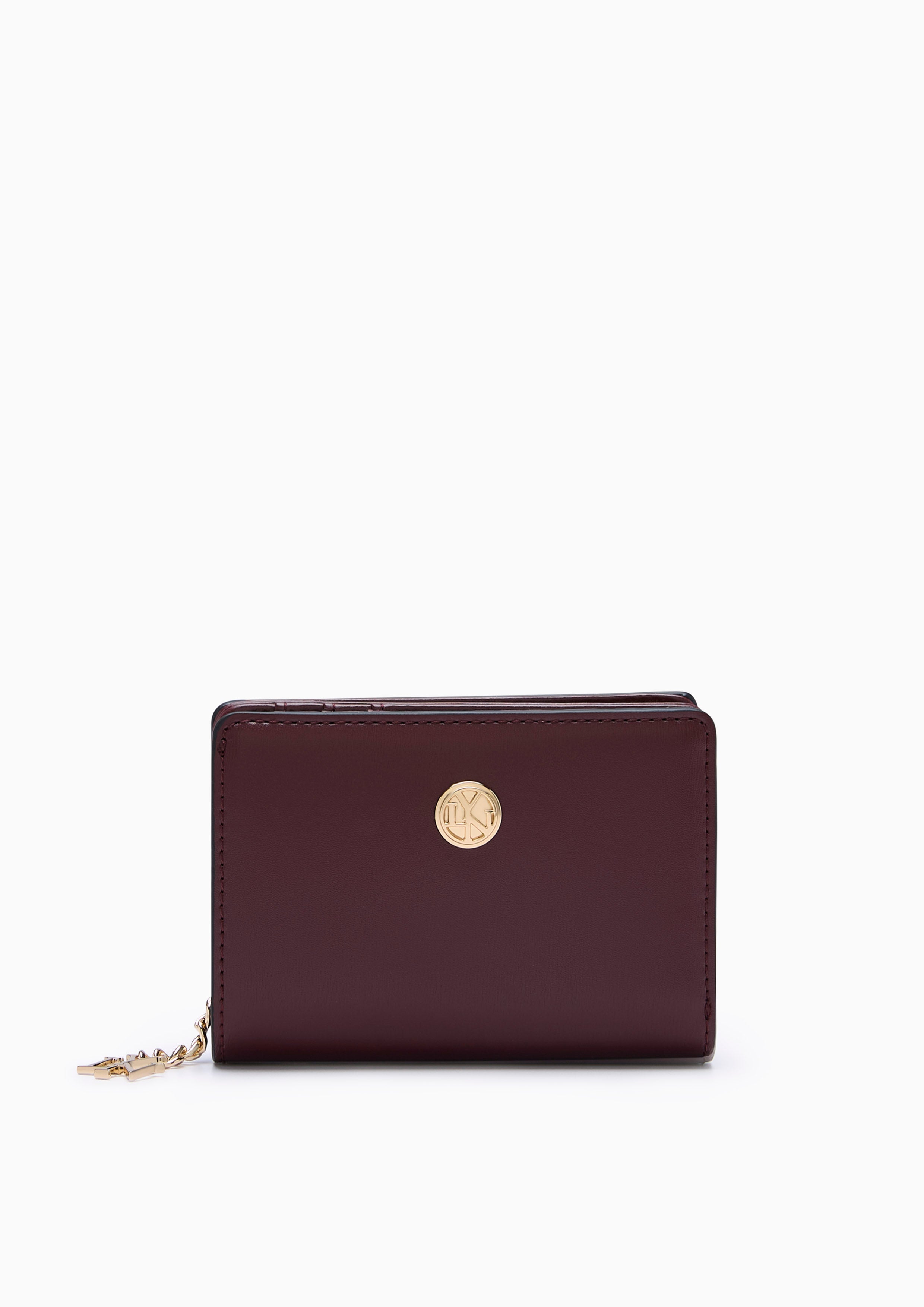 Lylana Zip Short Wallet - Dark Red