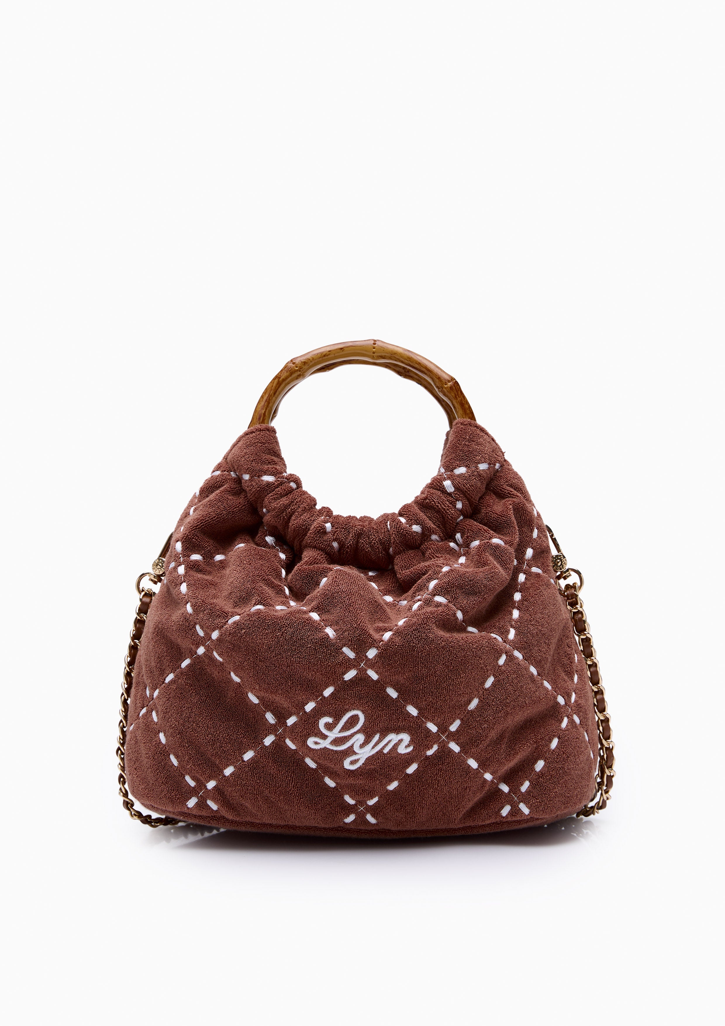 Tako Top Handle Handbag - Brown