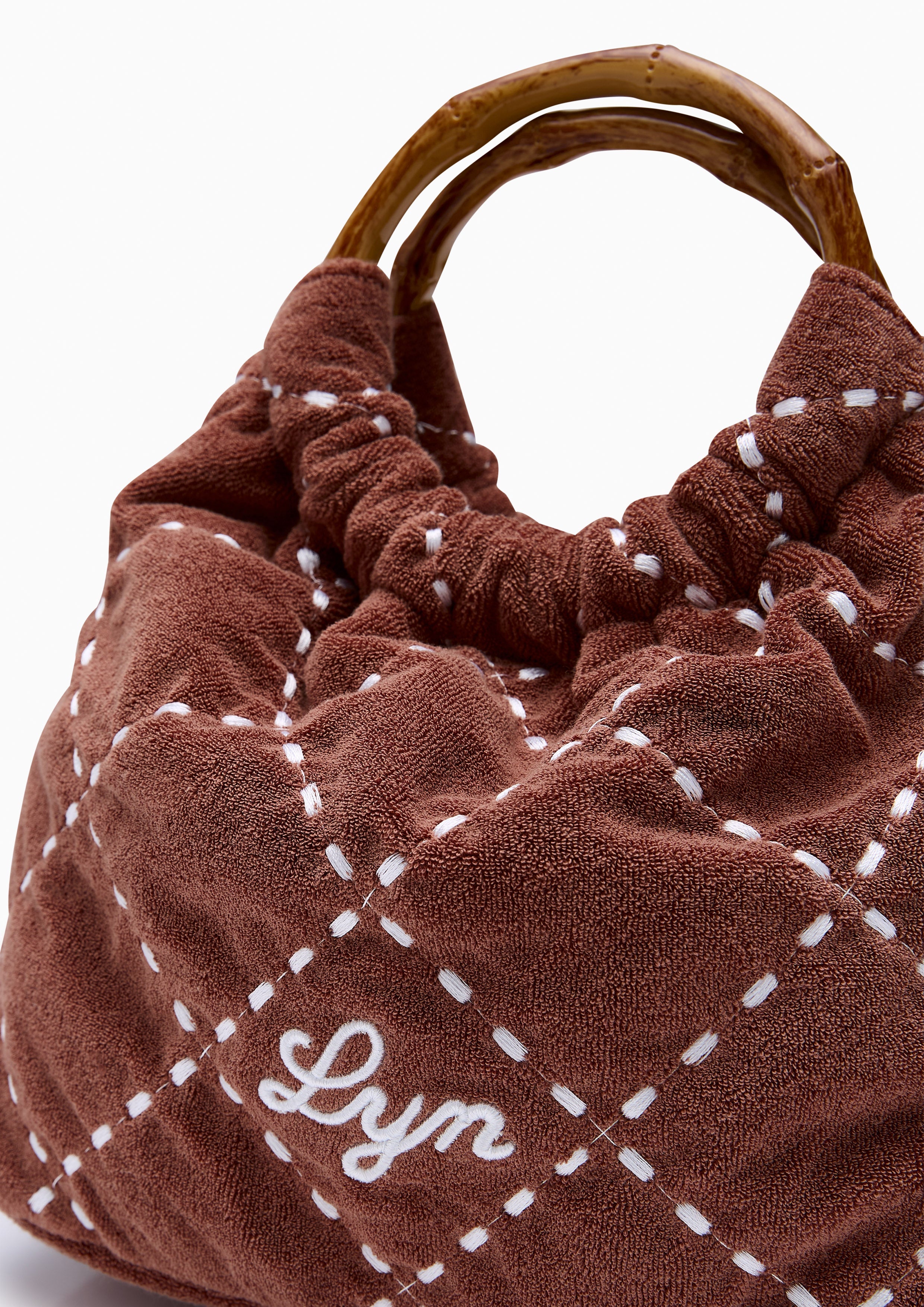 Tako Top Handle Handbag - Brown