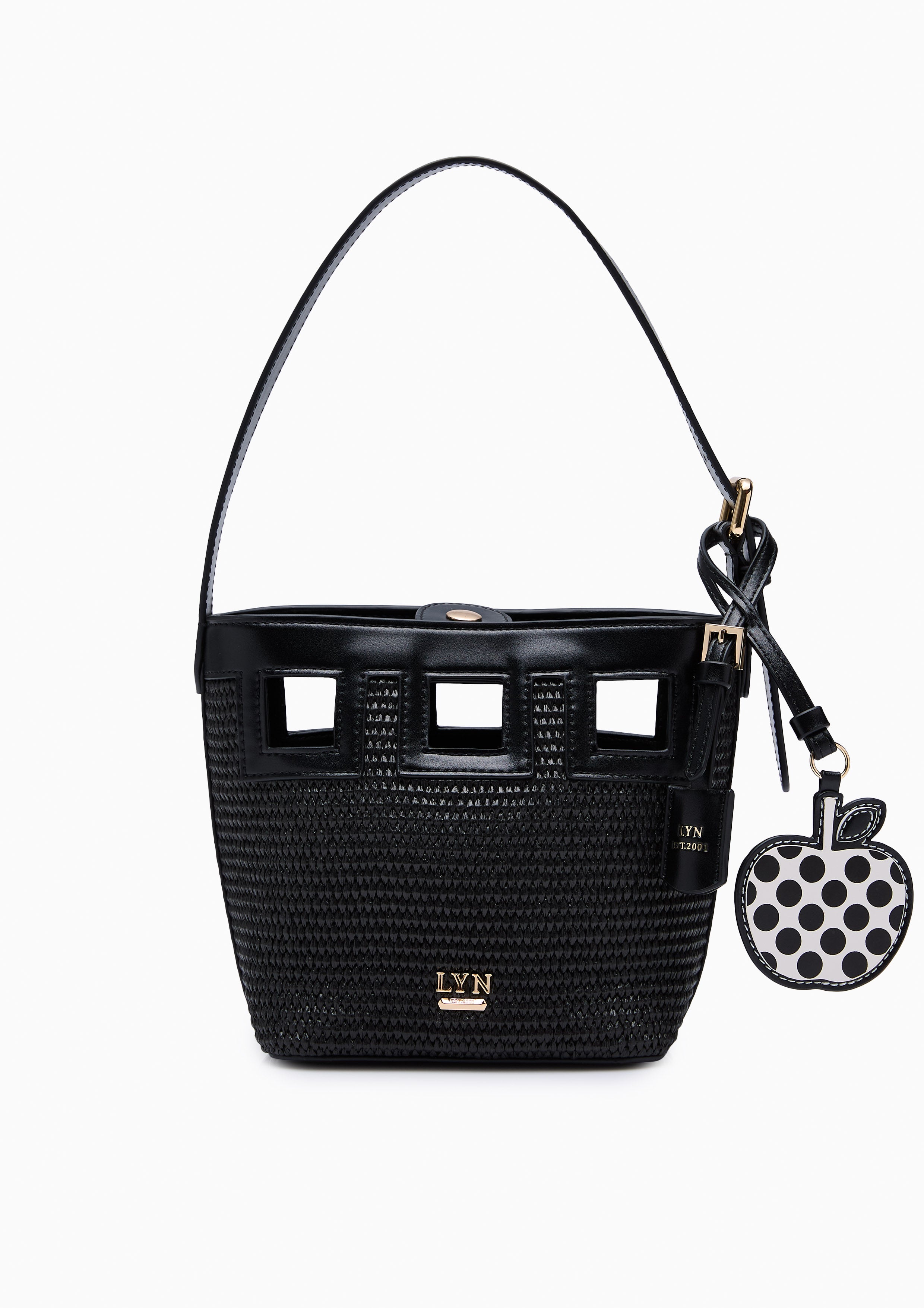 Jazzy Square Bucket Bag - Black