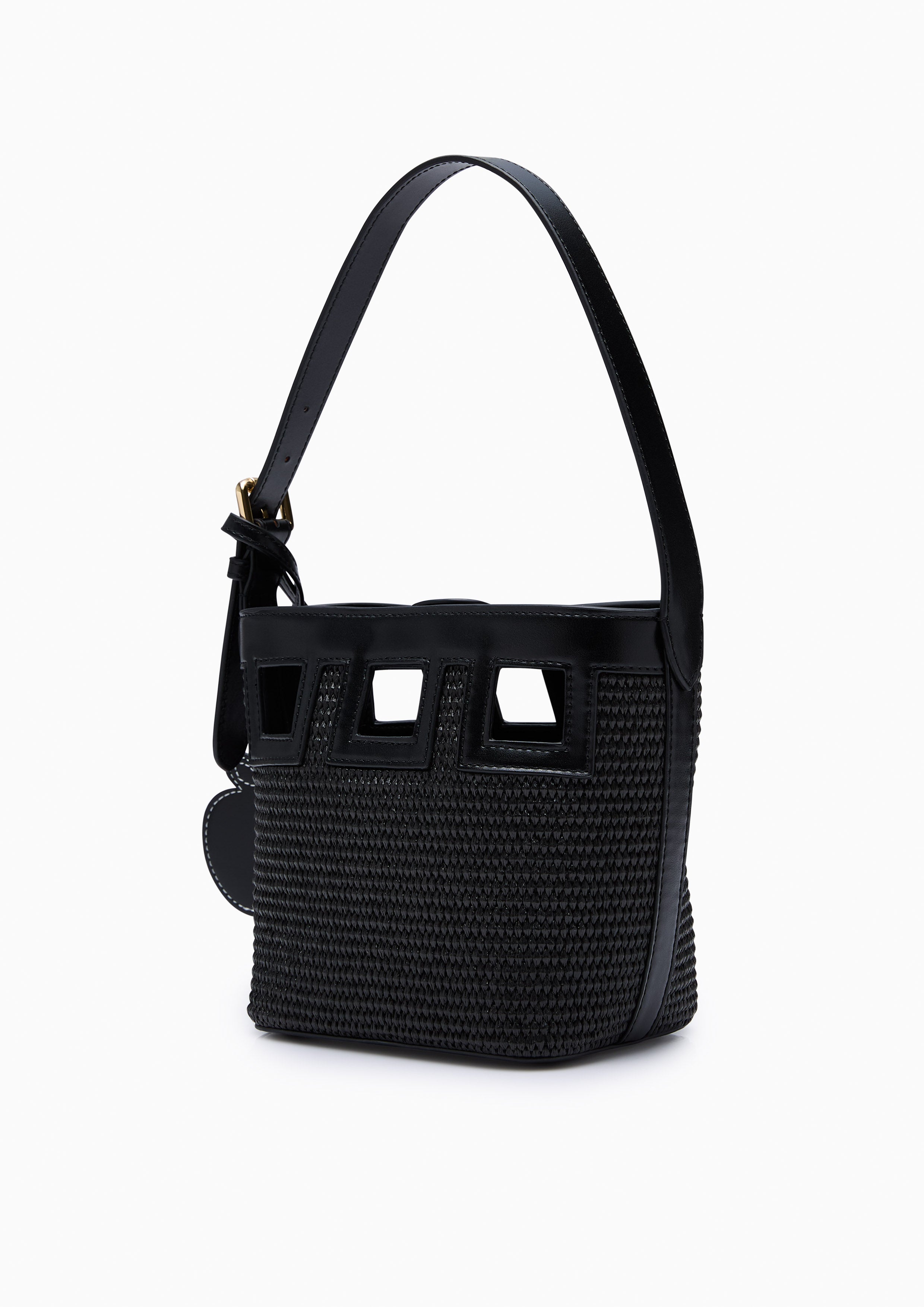 Jazzy Square Bucket Bag - Black
