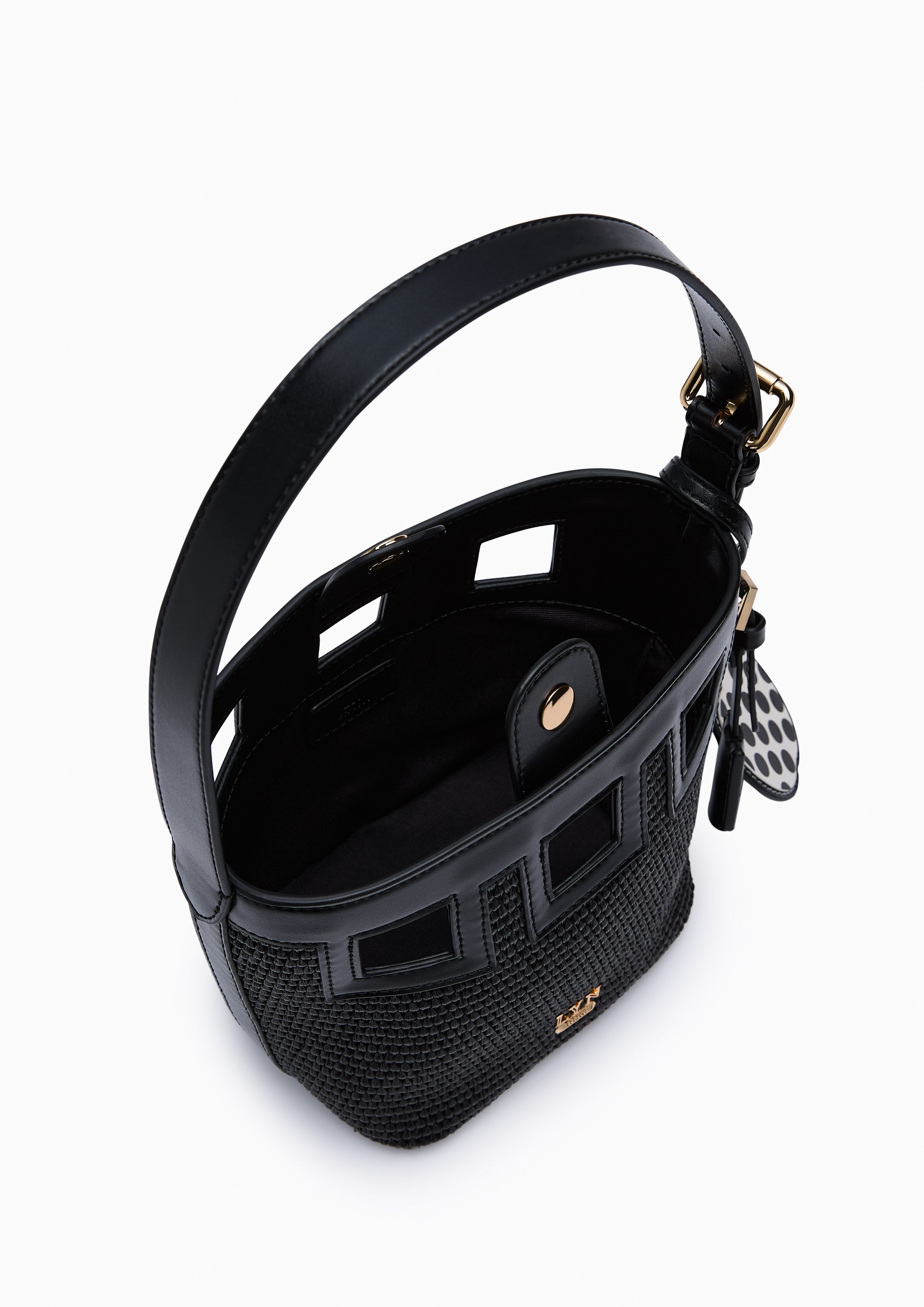 Jazzy Square Bucket Bag - Black