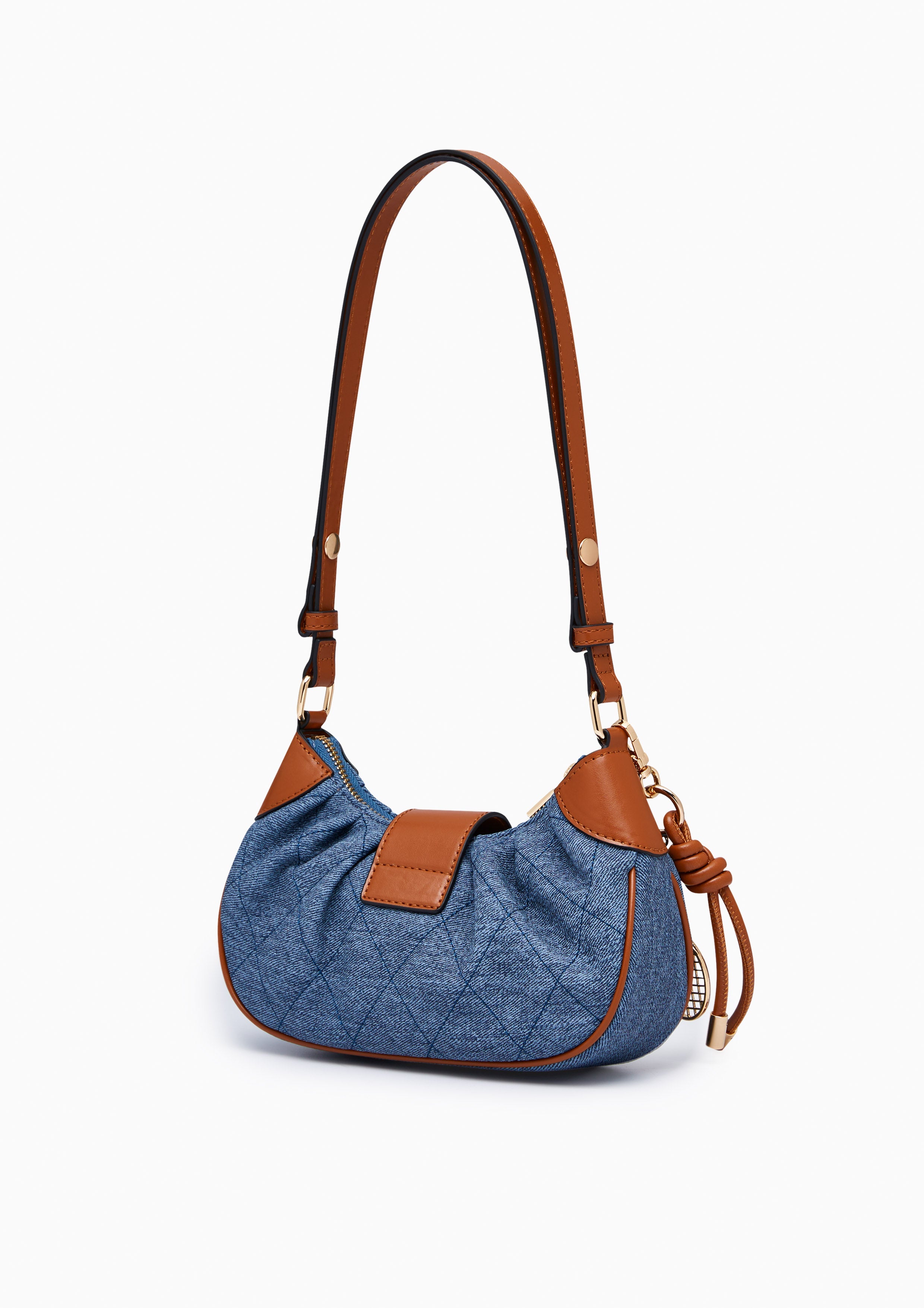 Becky S Quilt Shoulder Bag - Blue Variation 2
