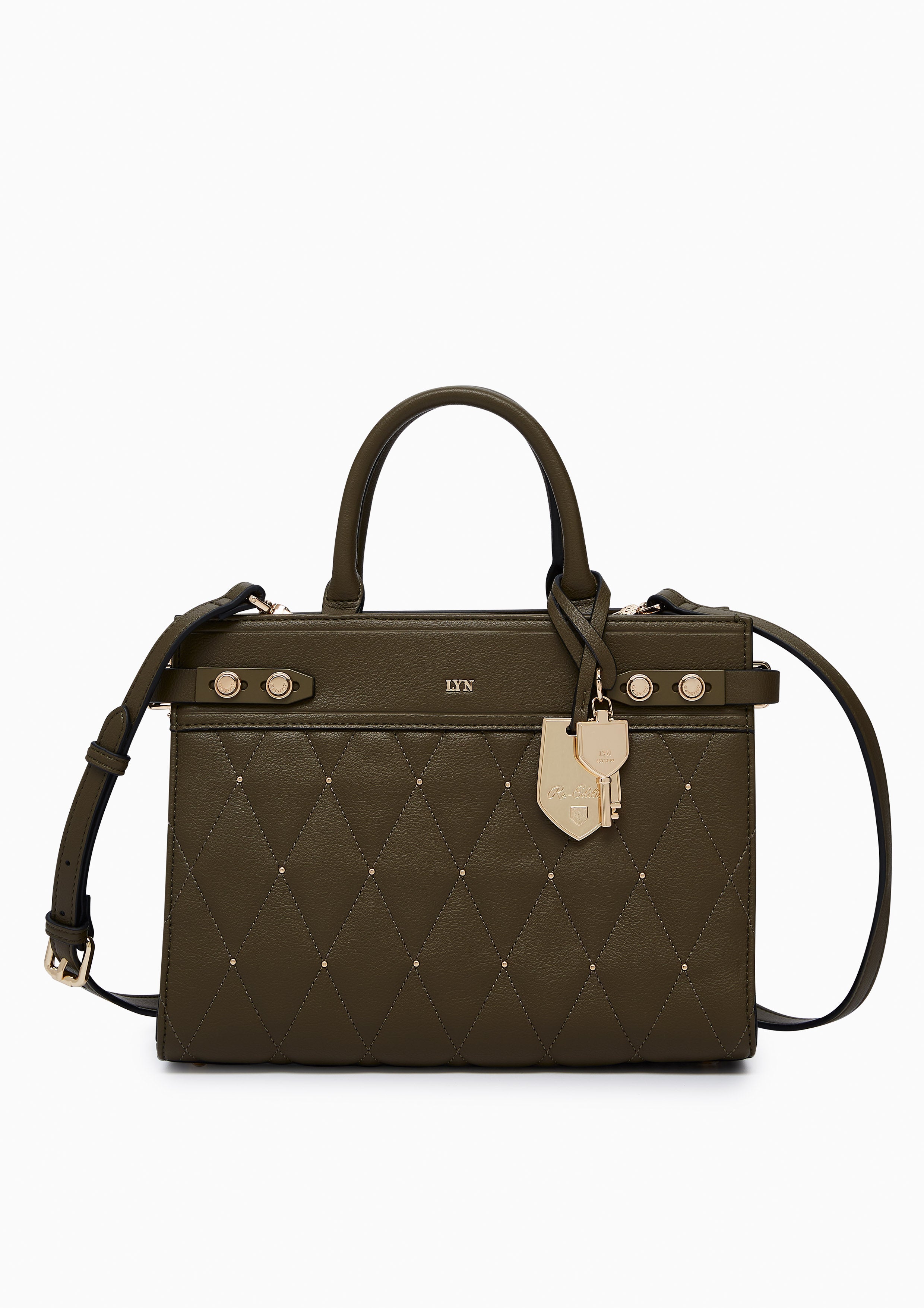 Hera Fineness Top Handle M Handbag - Dark Green