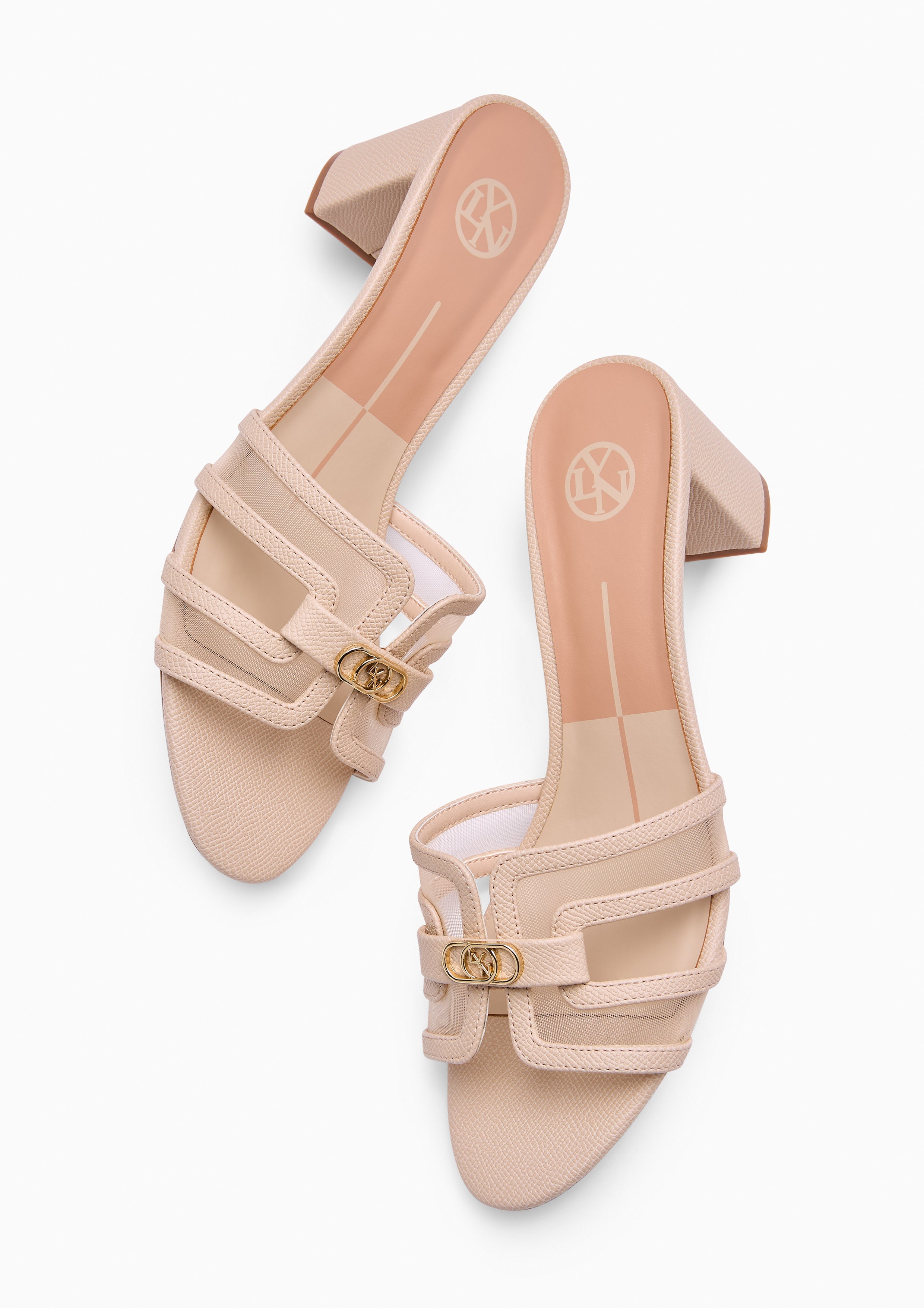 Hey Mid Sheer Heels - Nude