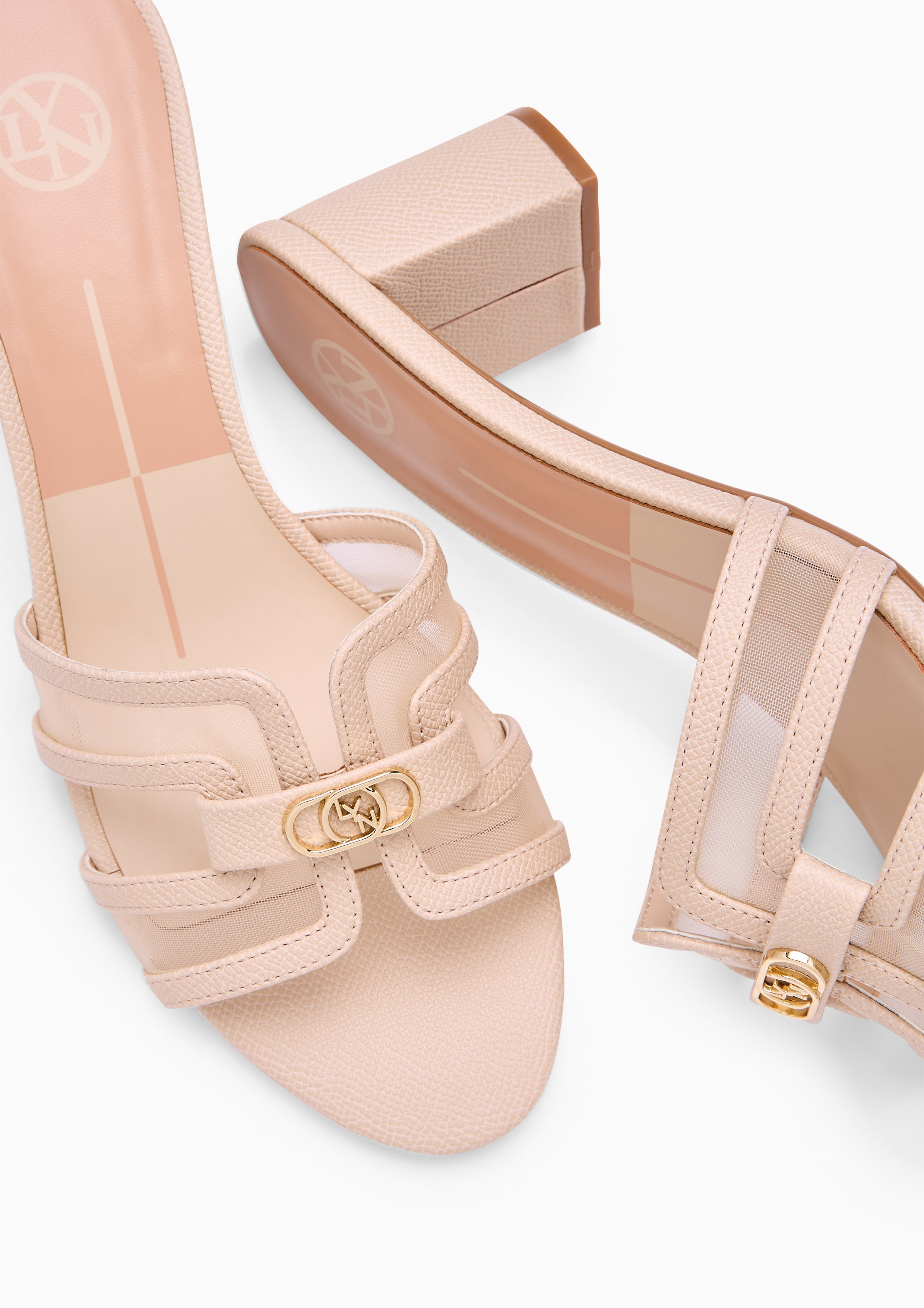 Hey Mid Sheer Heels - Nude