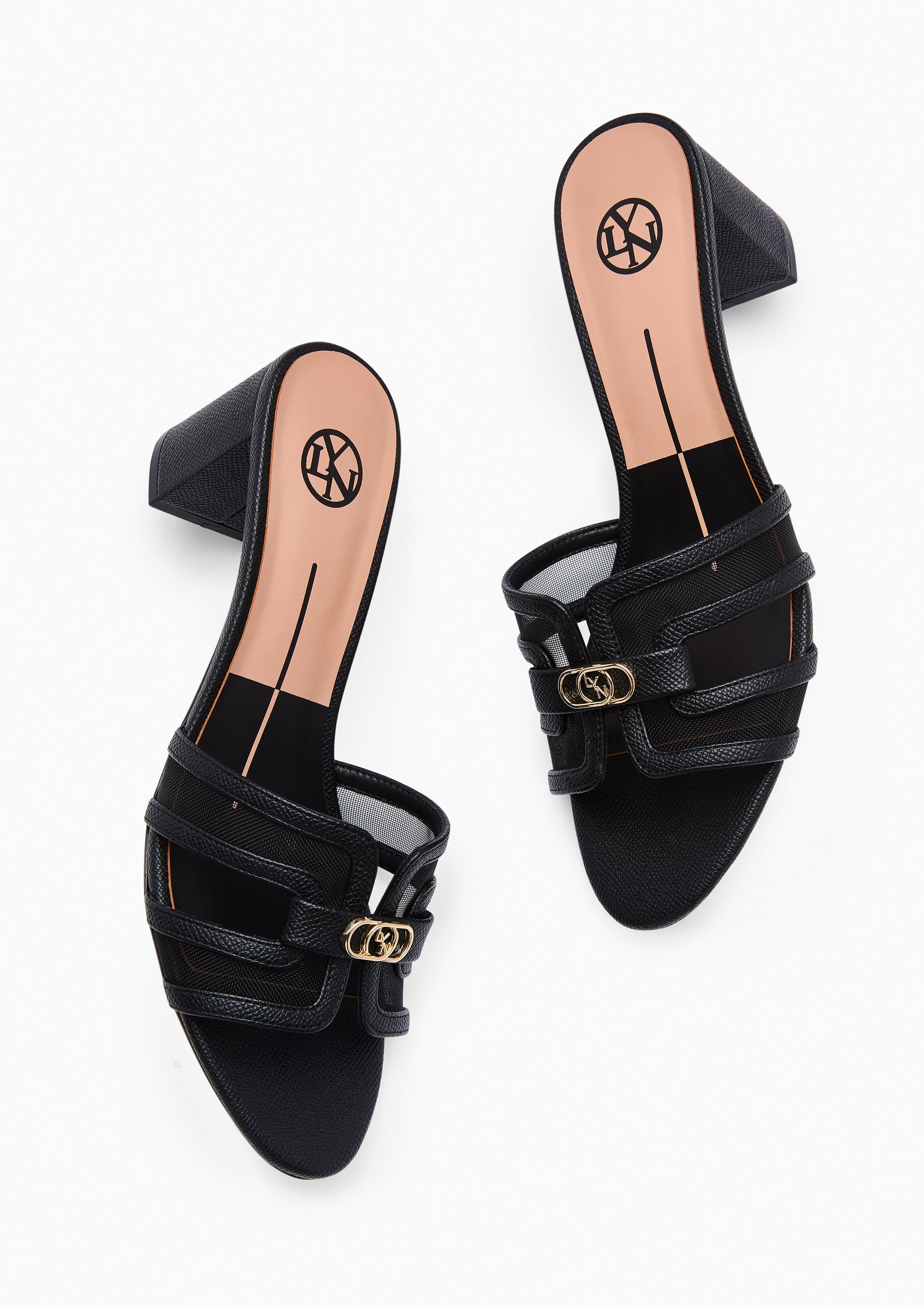 Hey Mid Sheer Heels - Black
