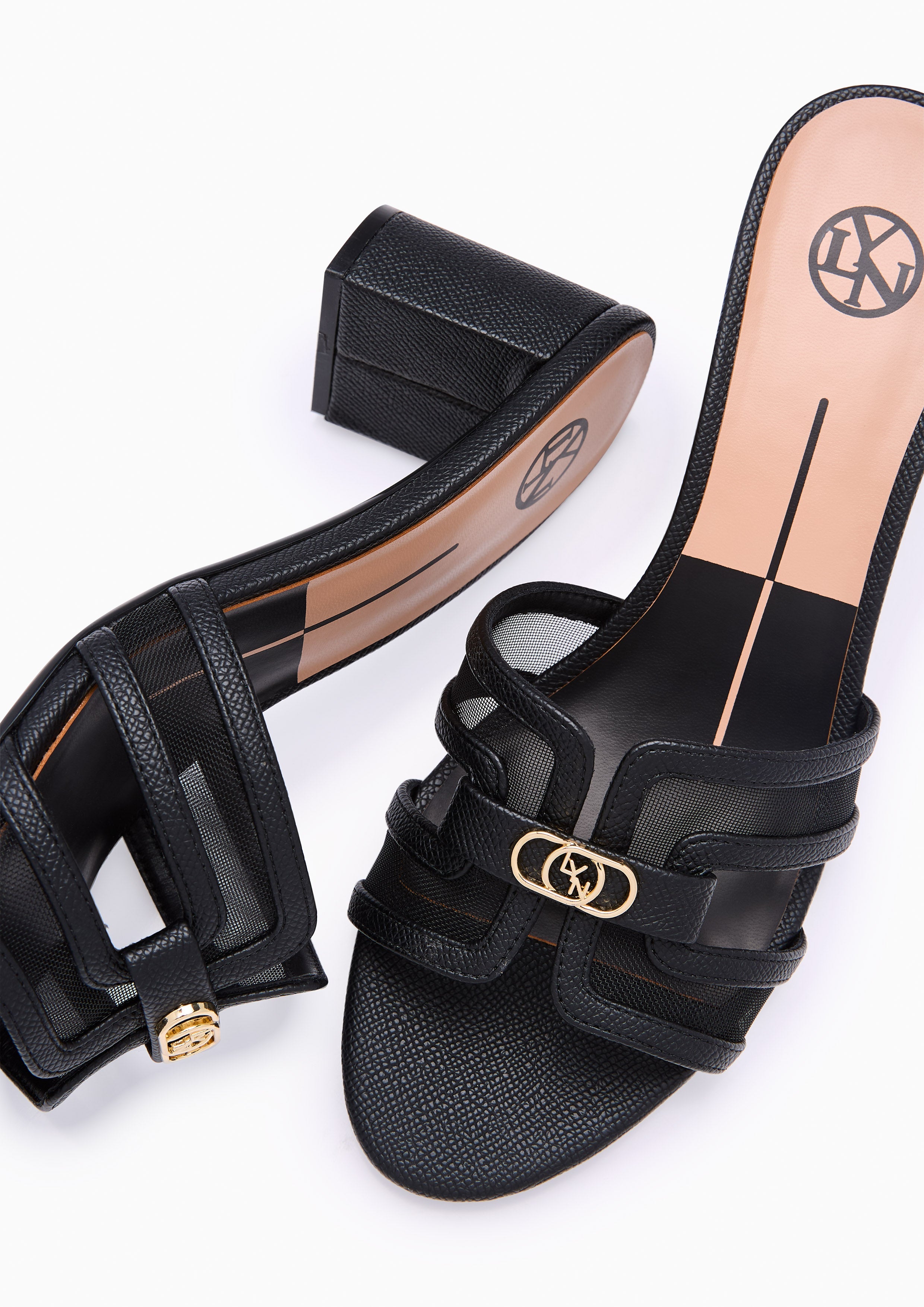 Hey Mid Sheer Heels - Black