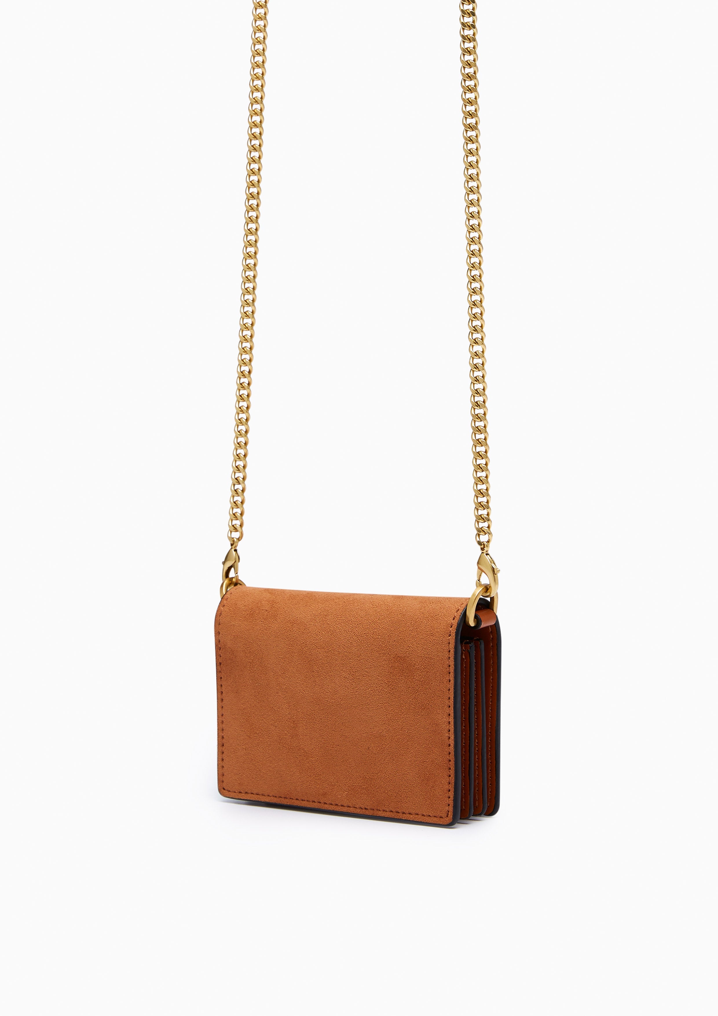 Mocha Inf Flap Wallet On Chain - Light Beige