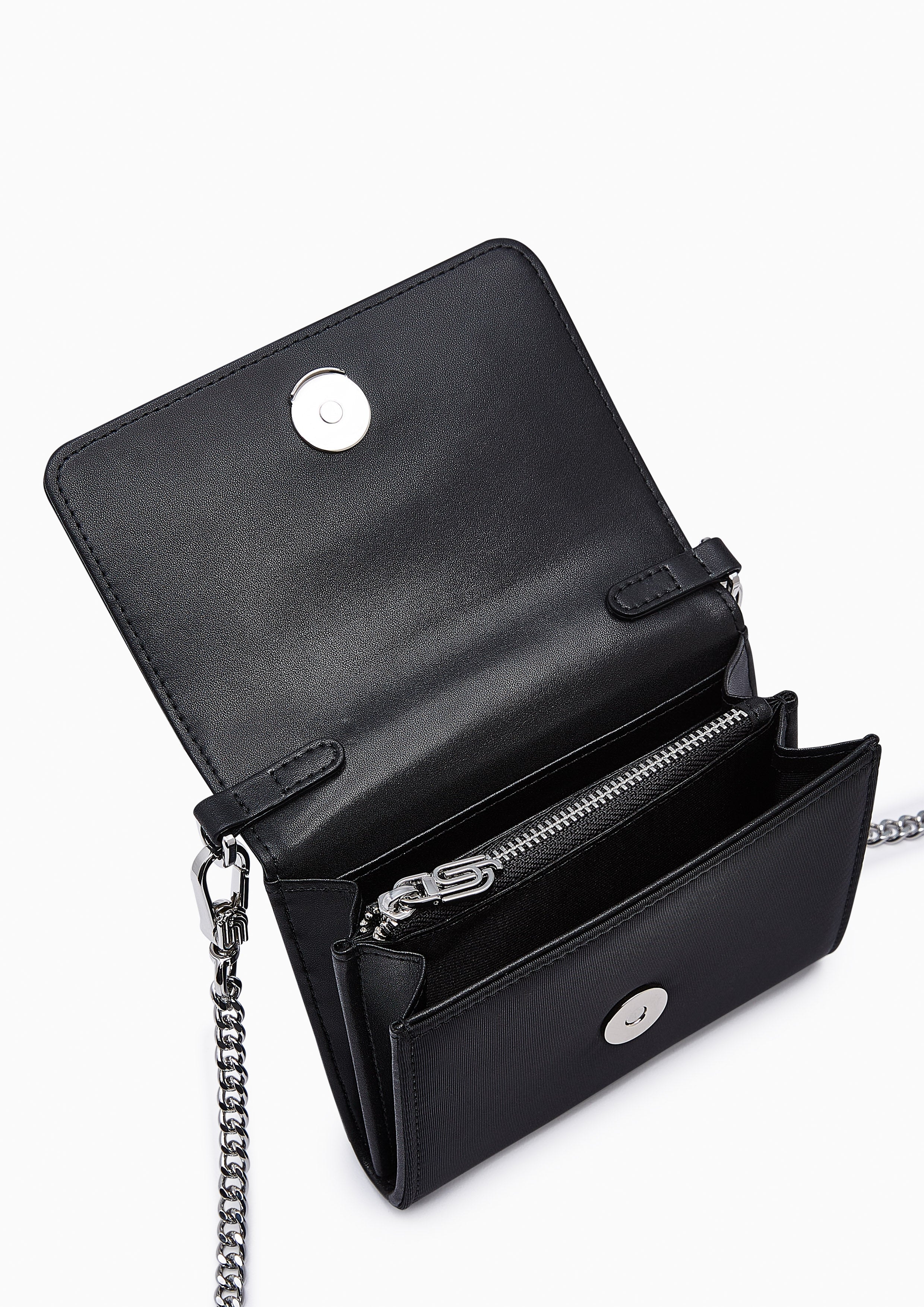 Bistro Infinite Short Wallet On Chain - Black