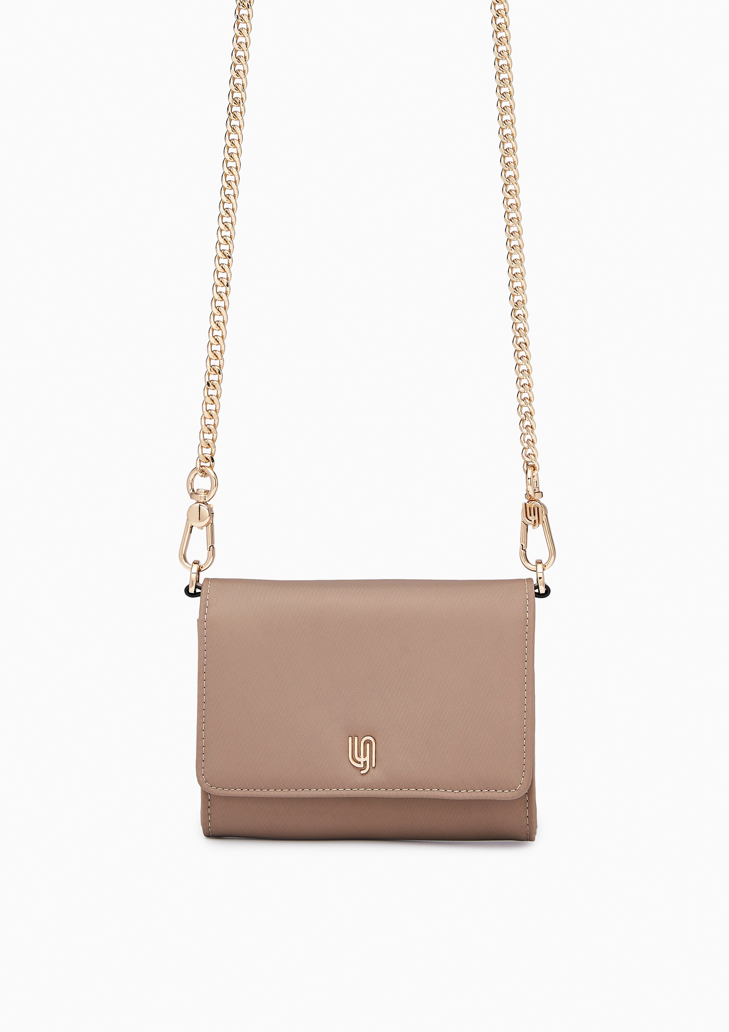 Bistro Infinite Short Wallet On Chain - Taupe